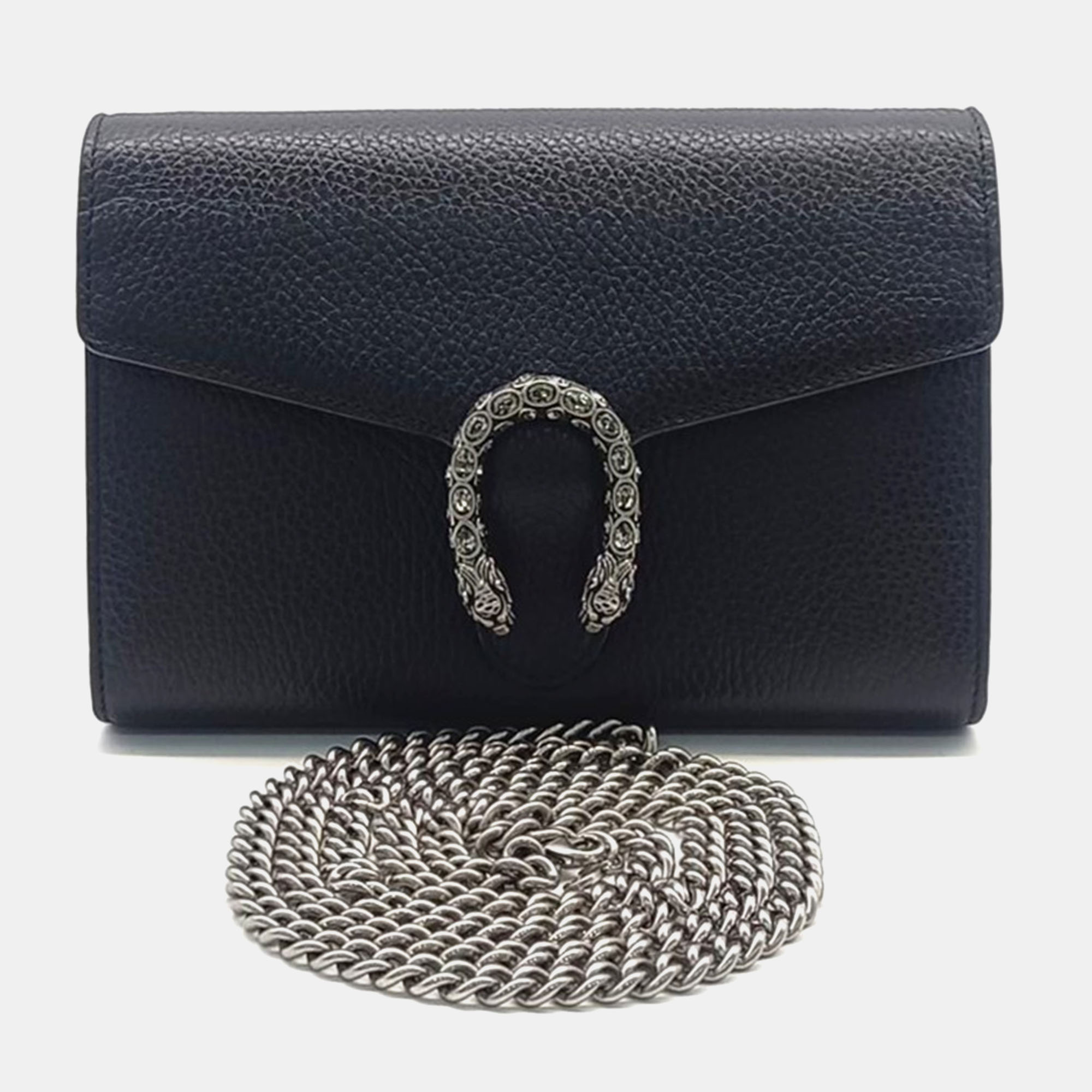 

Gucci Black Leather Mini Dionysus Chain Crossbody Bag