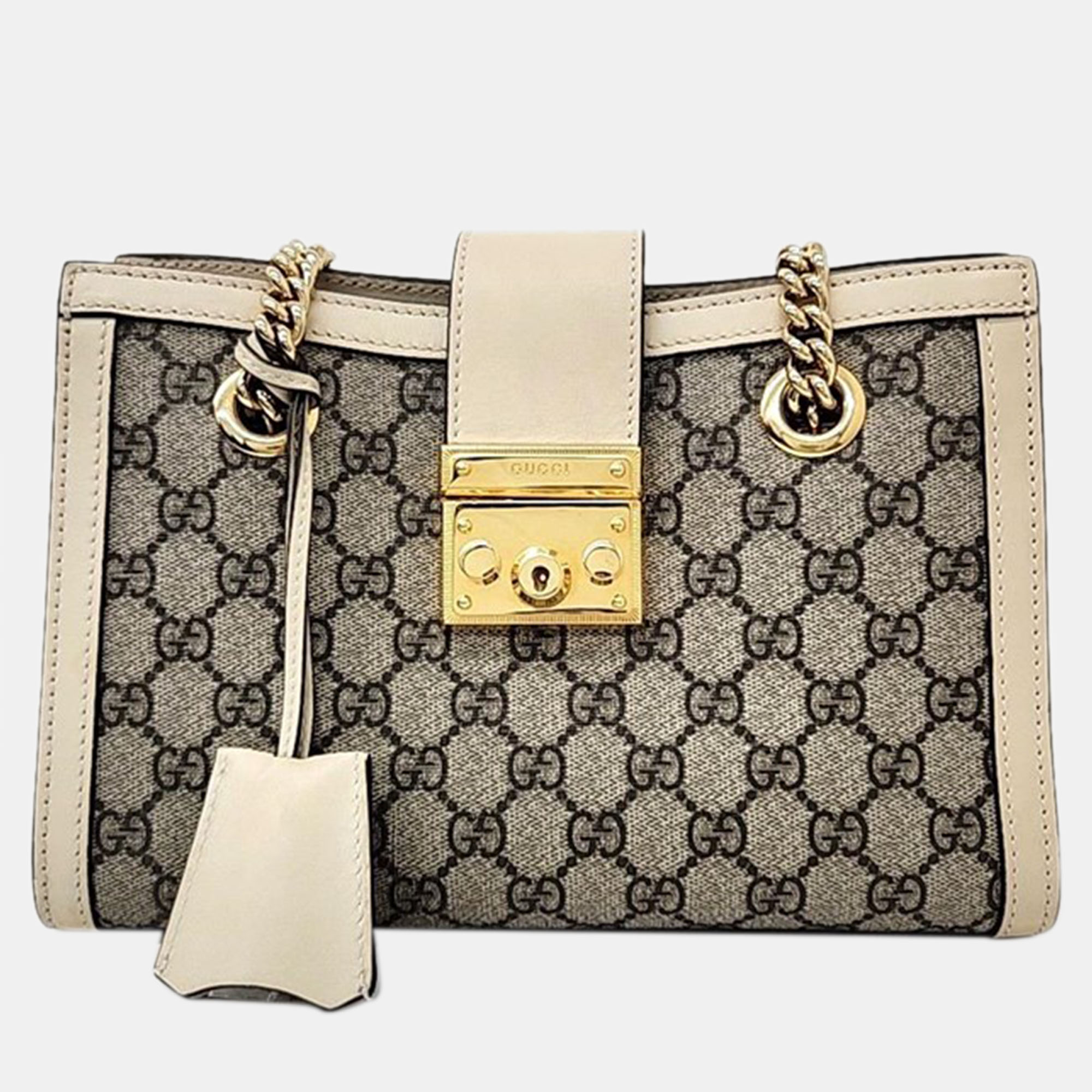 

Gucci Beige/Black GG Canvas Shoulder Bag