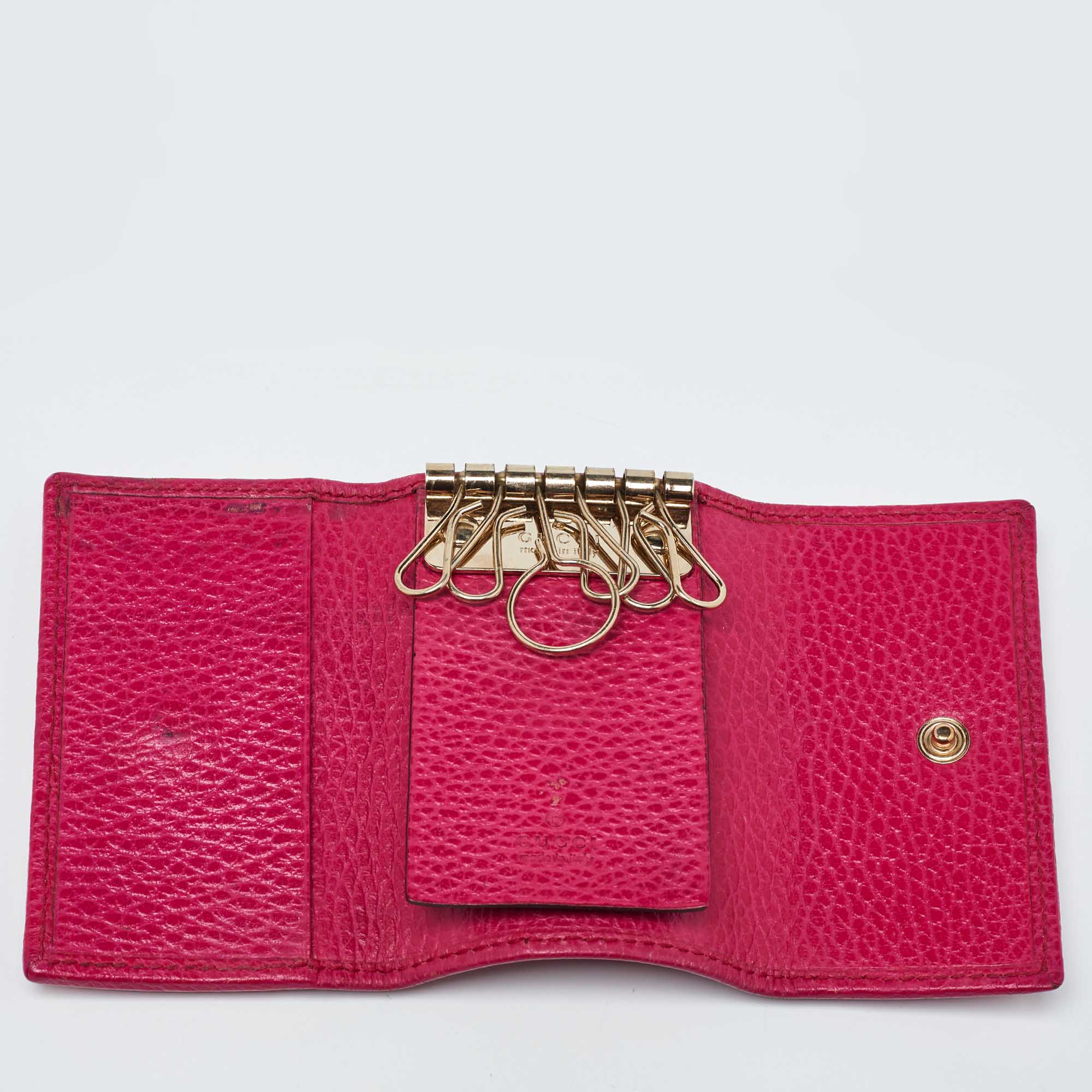 Gucci Pink Leather Key Case 