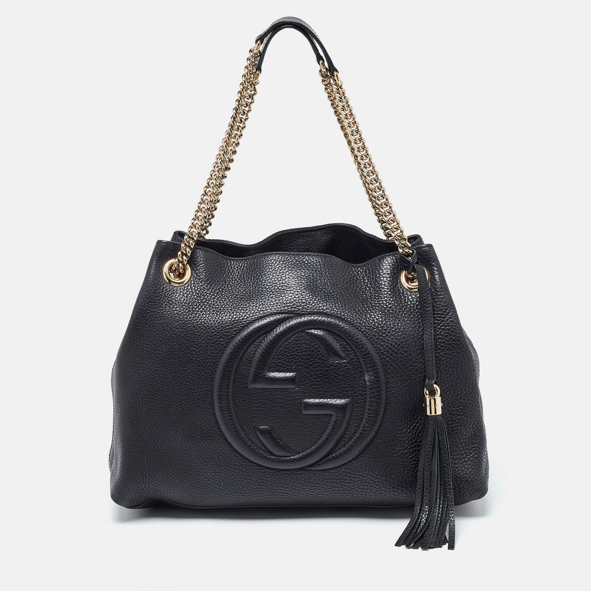 

Gucci Black Leather Medium Chain Soho Shoulder Bag