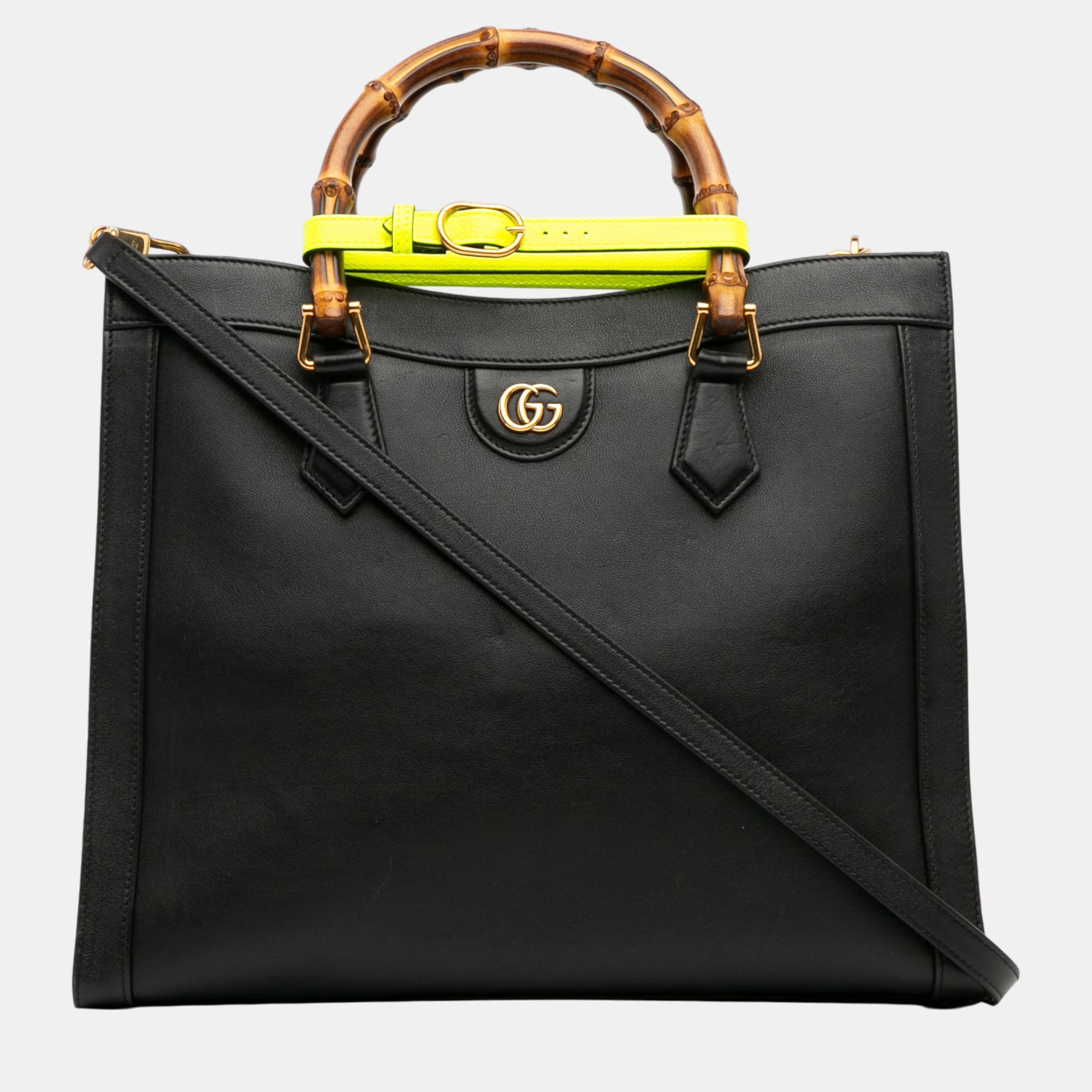 

Gucci Black Medium Bamboo Diana Satchel