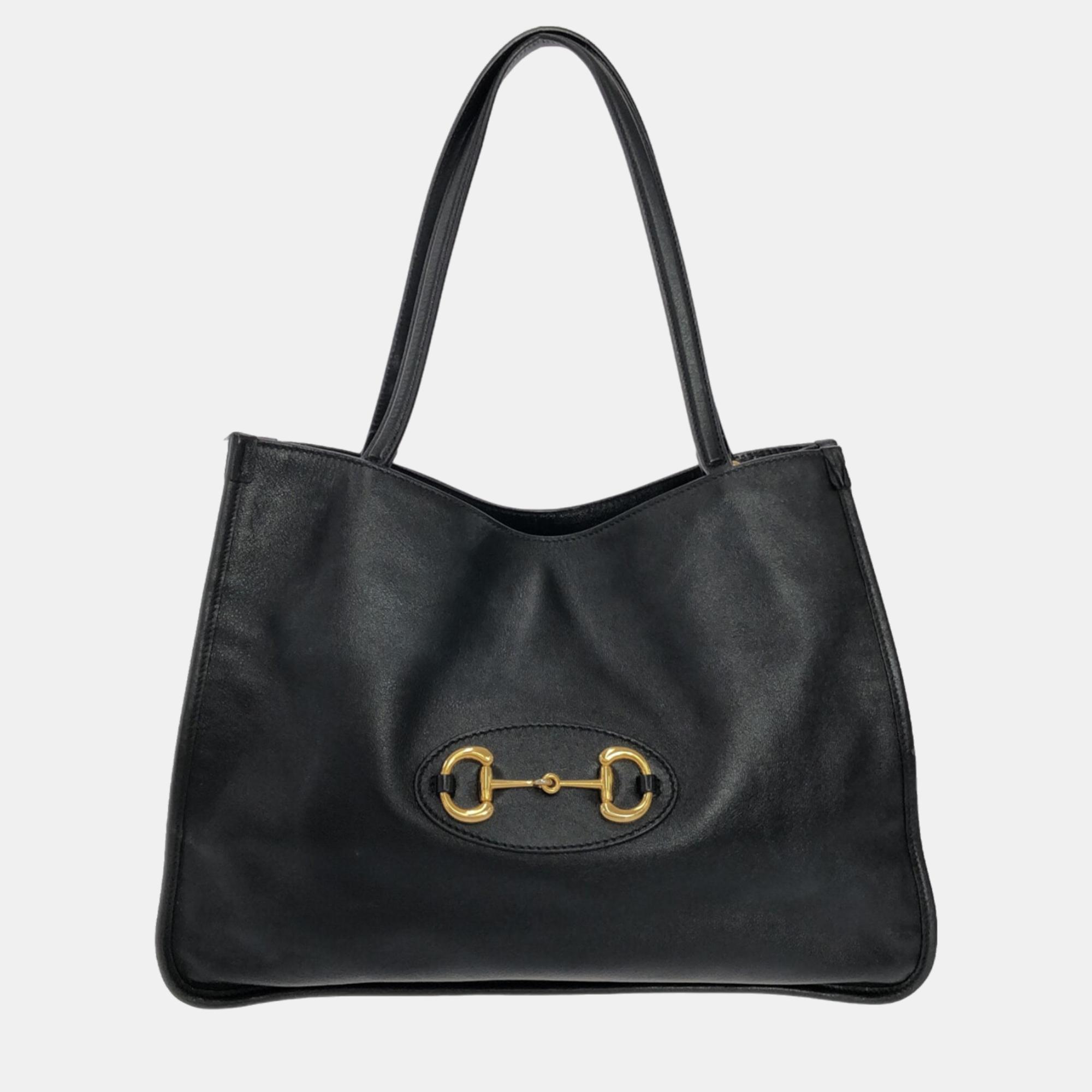 

Gucci Black Medium Horsebit 1955 Tote Bag