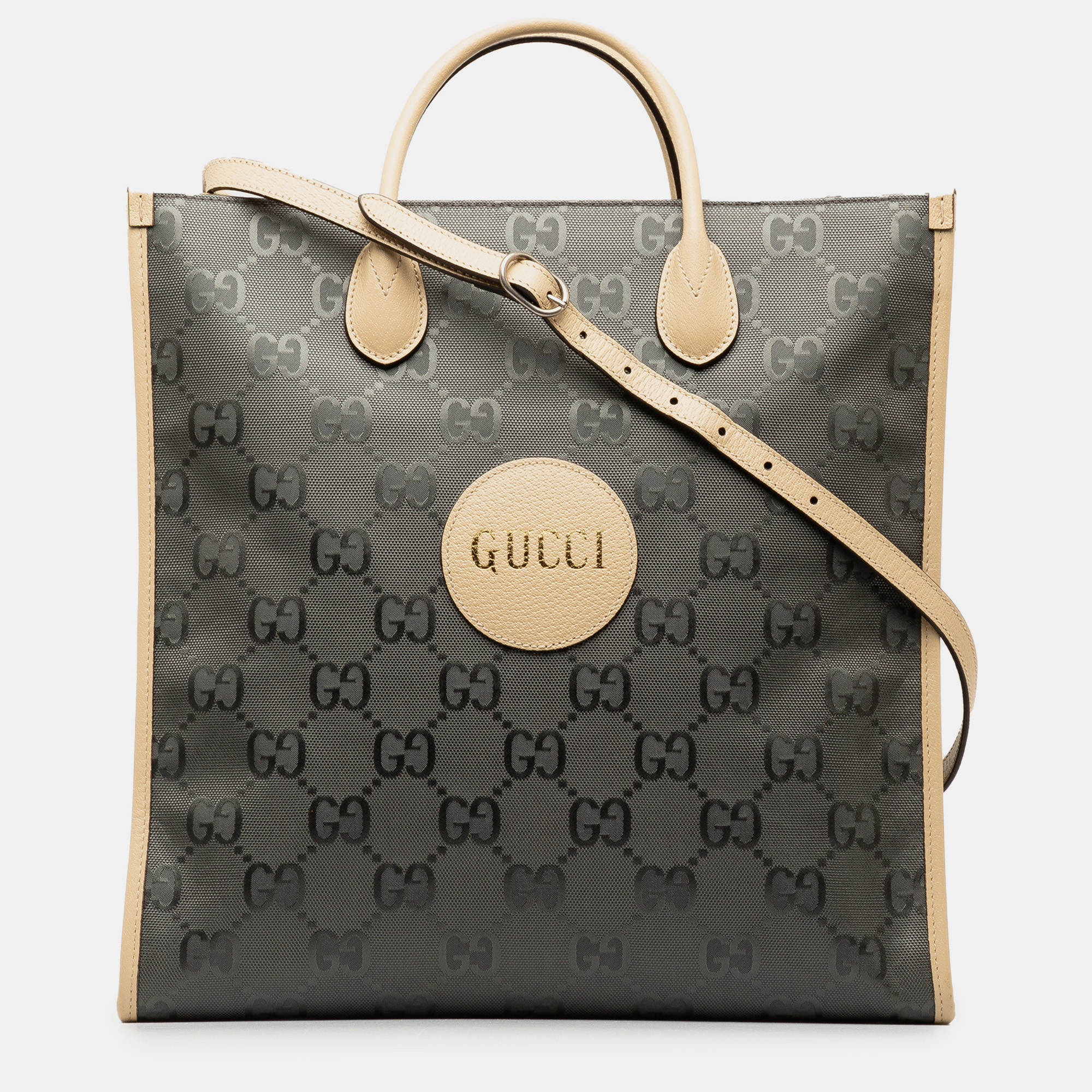 Pre-owned Gucci Gg Nylon Off The Grid Satchel In Grey