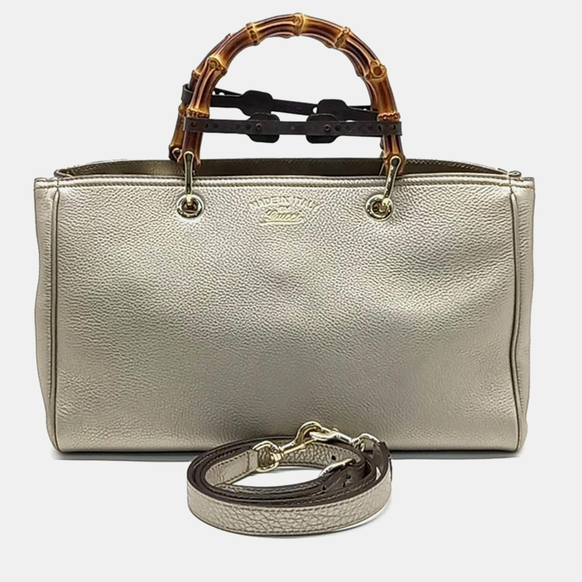 

Gucci Bamboo Tote and Shoulder Bag, Beige