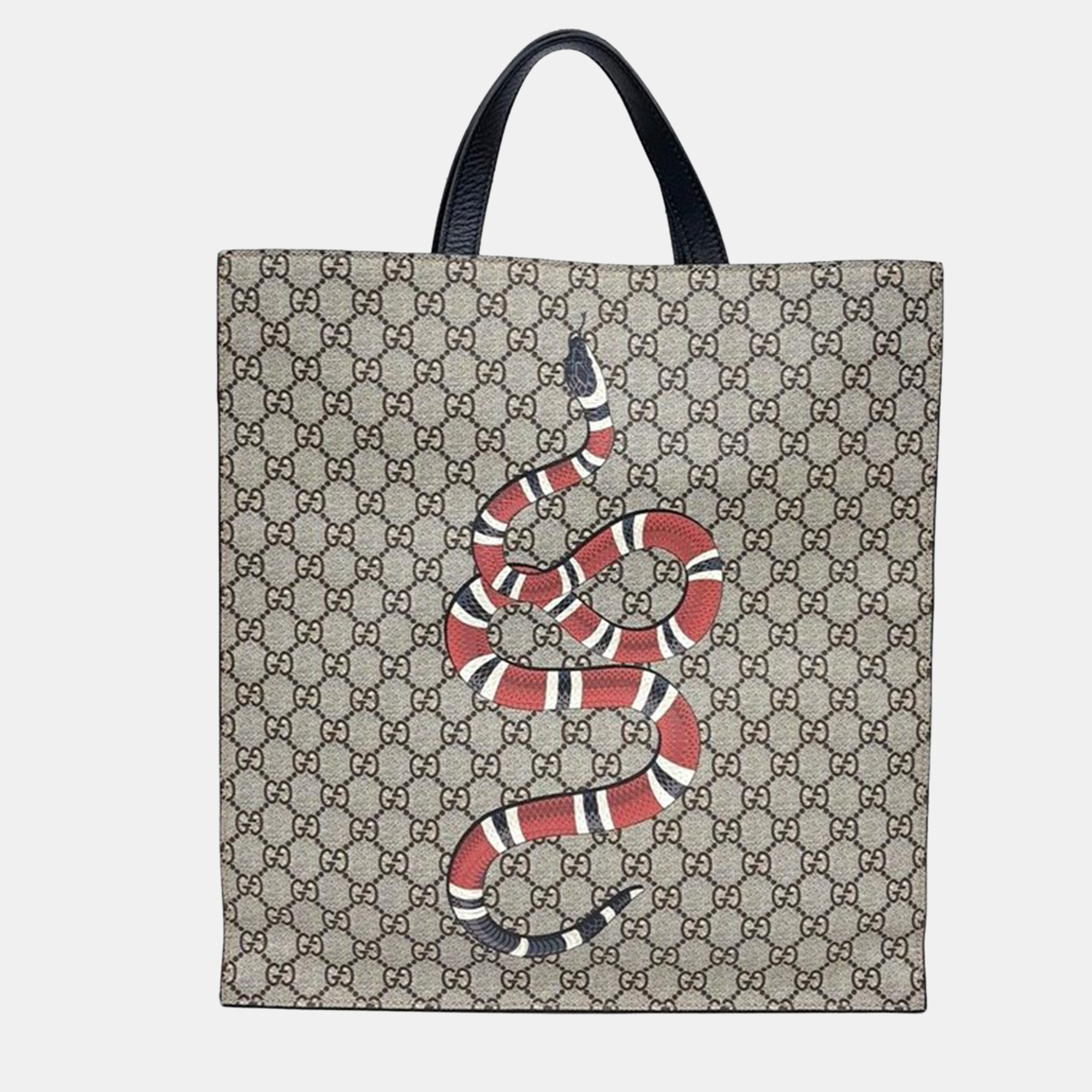 

Gucci Snake GG Supreme Tote and Shoulder Bag, Multicolor