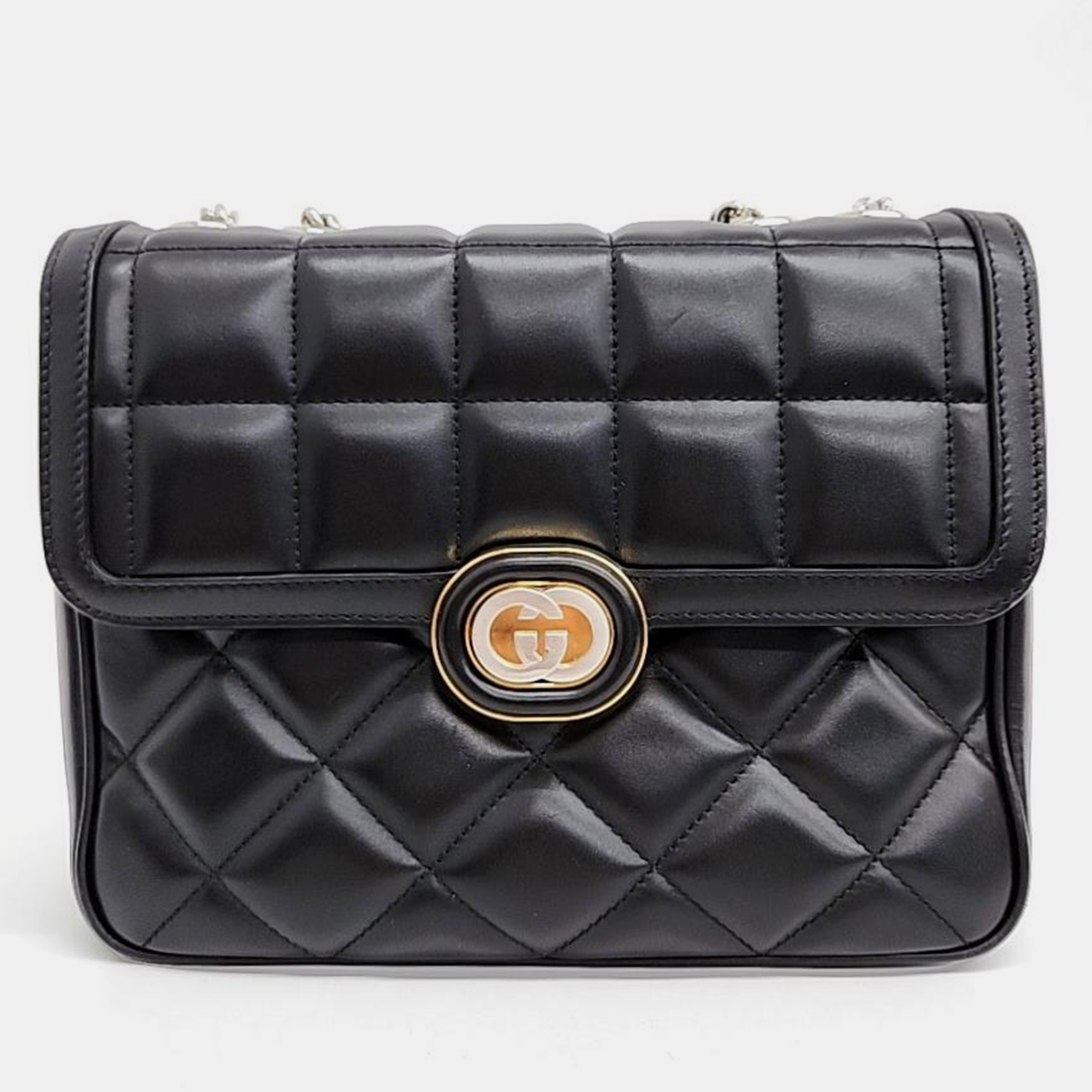 

Gucci Deco Small Shoulder Bag, Black