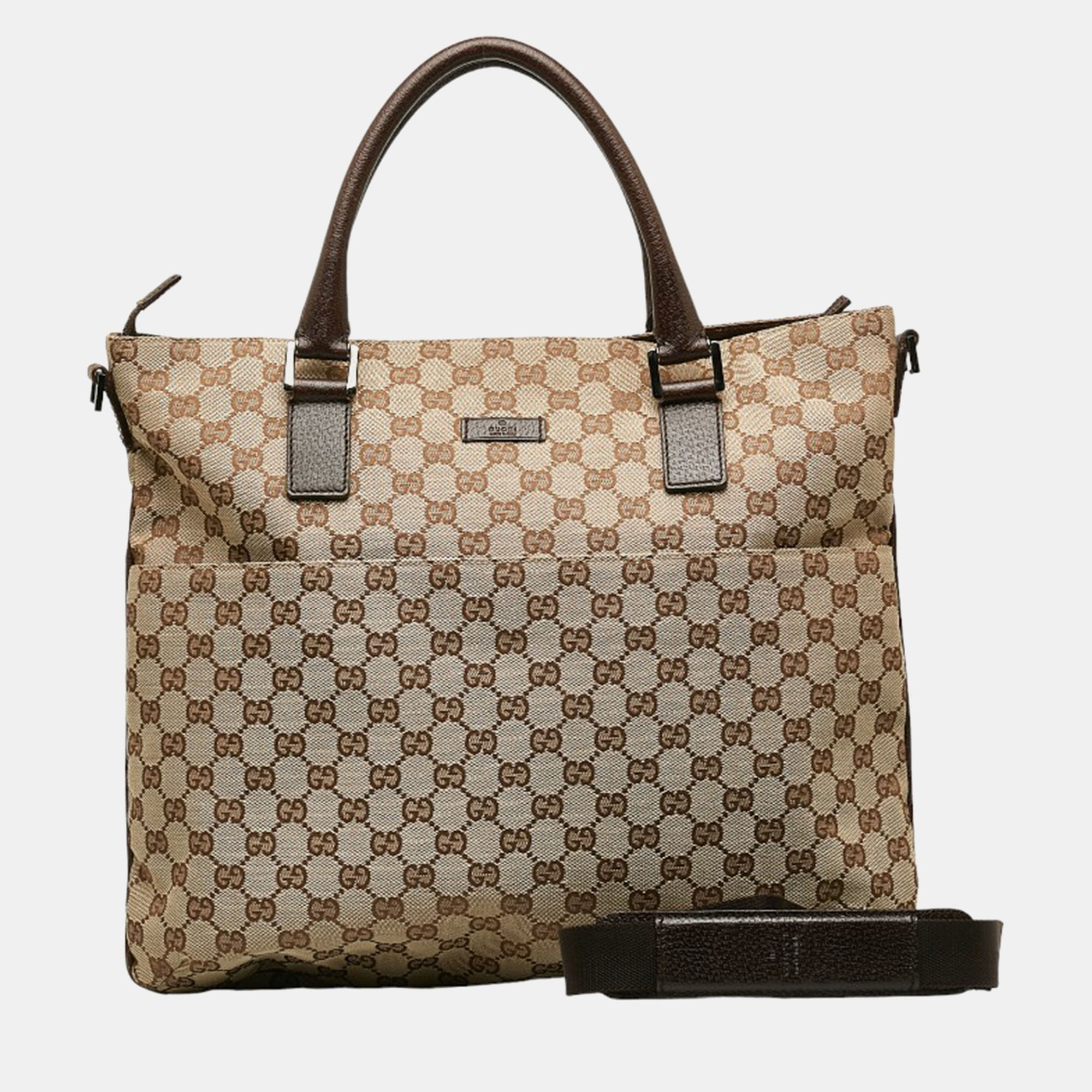

Gucci Beige GG Canvas Tote Bag
