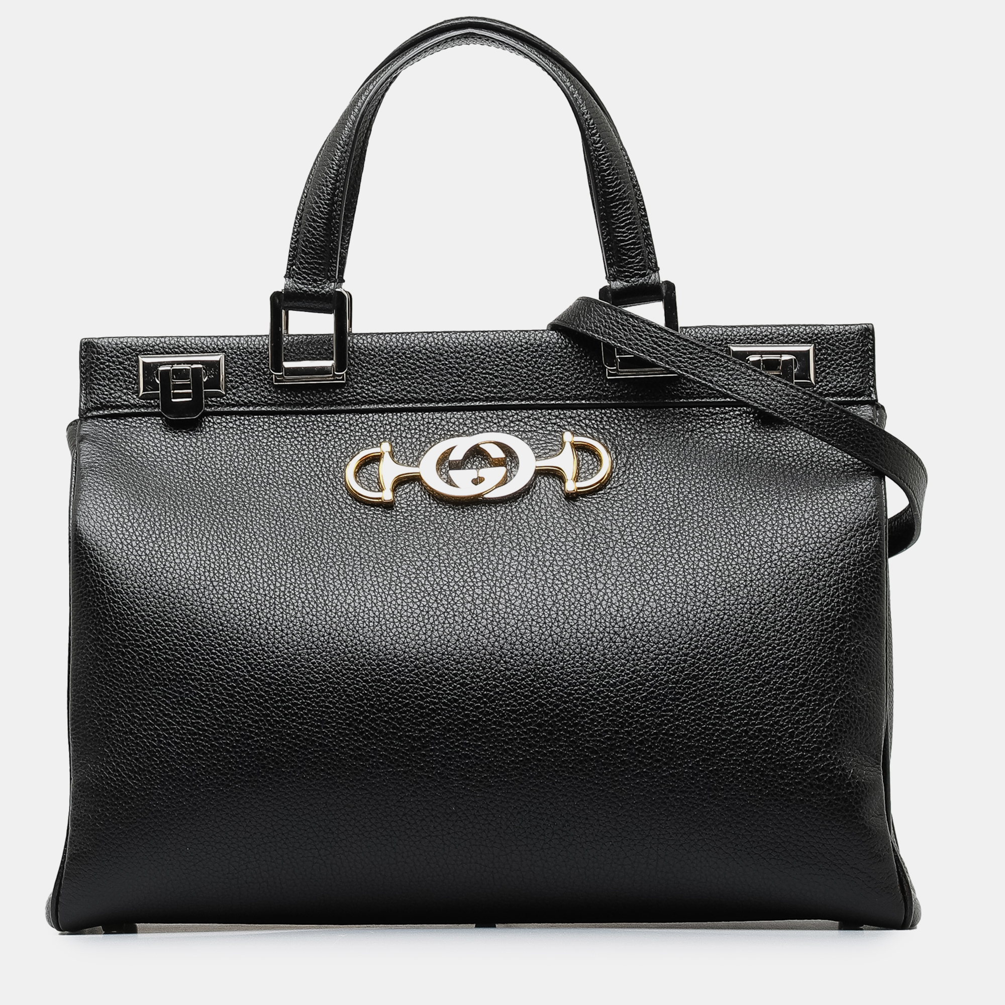 

Gucci Medium Zumi Top Handle Bag, Black