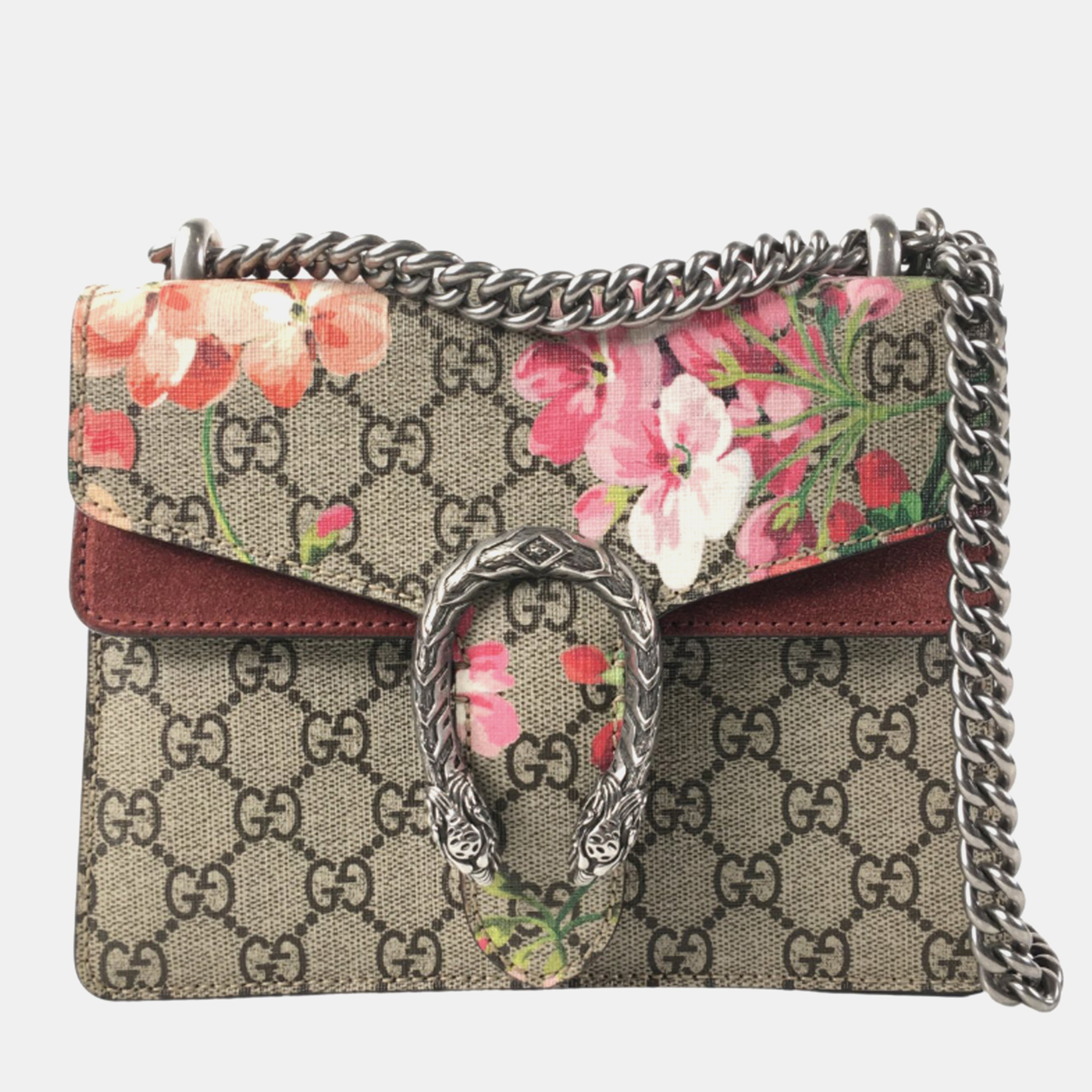 Pre-owned Gucci Multi Canvas Dionysus Blooms Shoulder Bag In Multicolor
