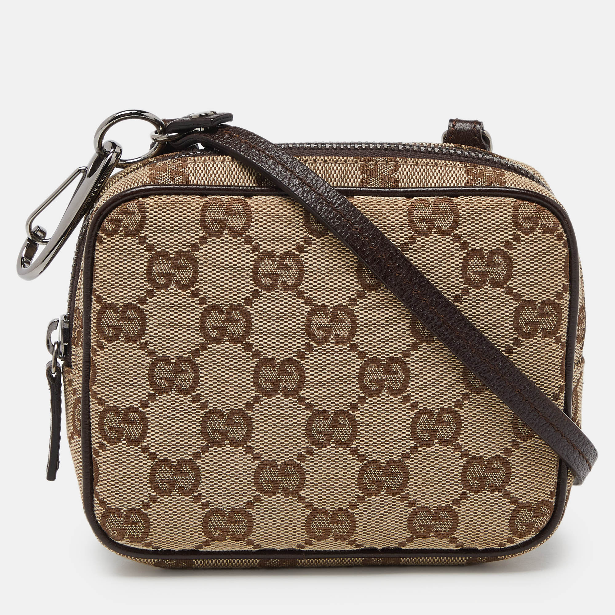 

Gucci Beige/Brown GG Canvas and Leather Crossbody Bag