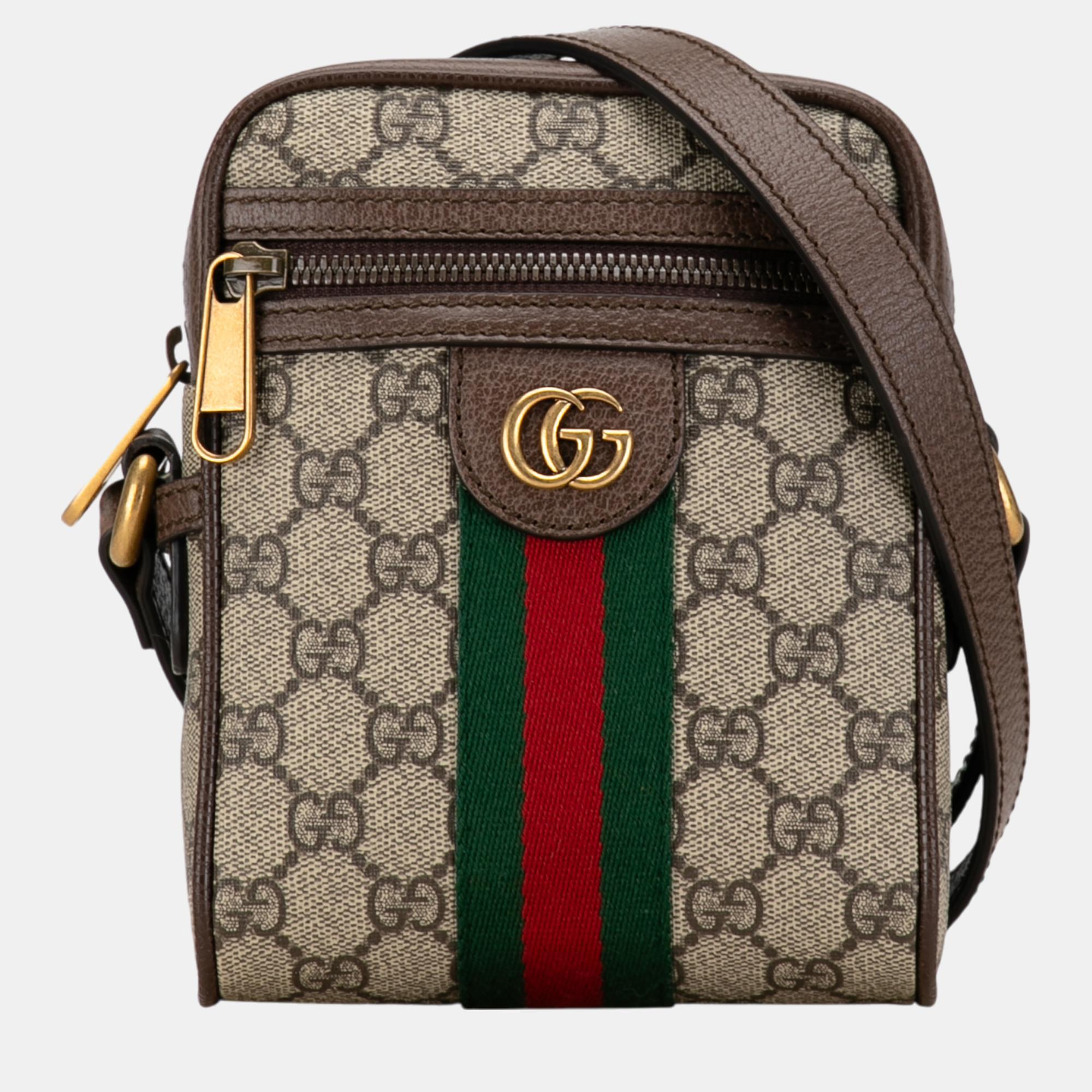 

Gucci Brown GG Supreme Ophidia Crossbody