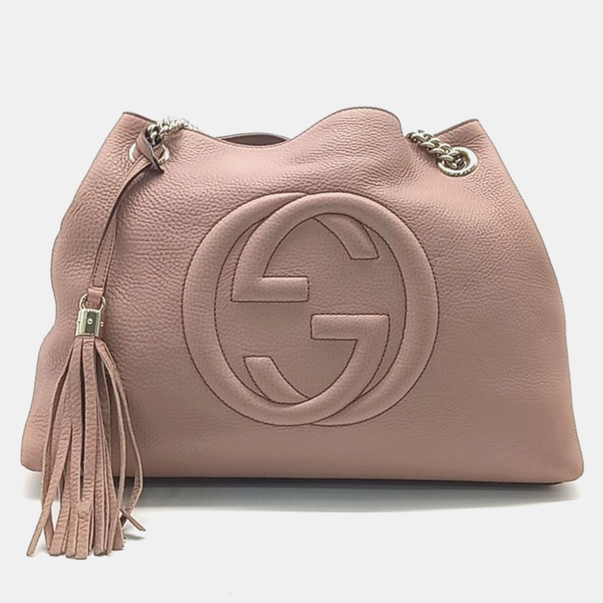 

Gucci Tassel Chain Shoulder Bag, Pink