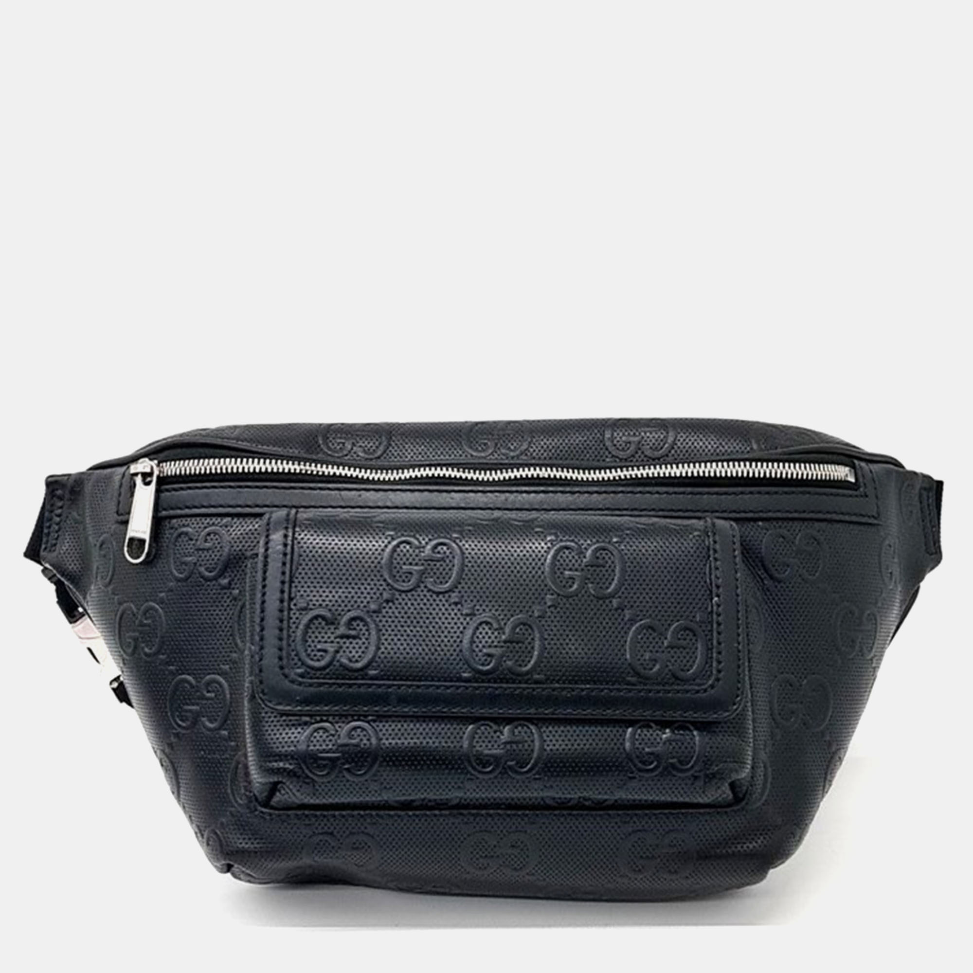

Gucci GG Embossed Belt Bag, Black