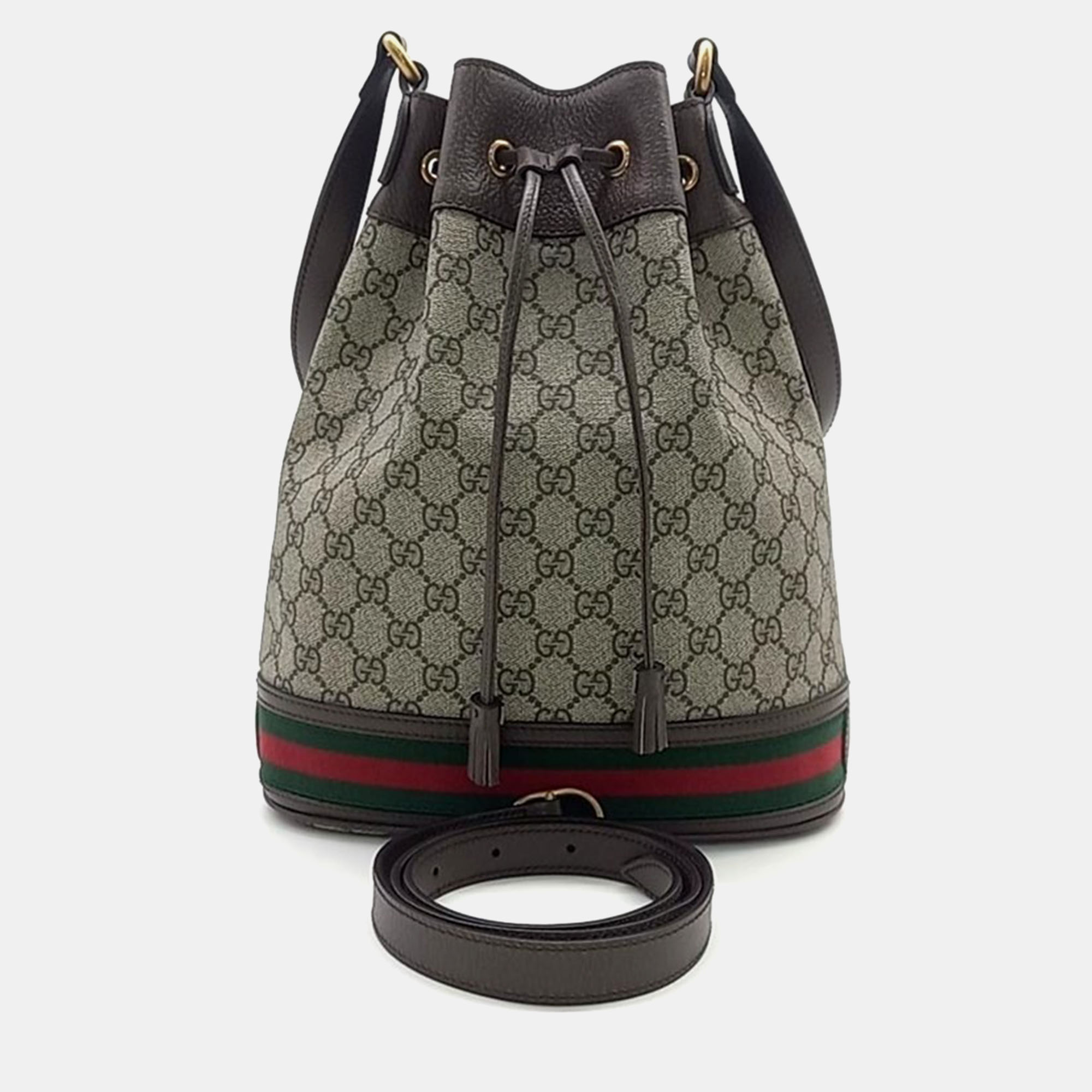

Gucci Ophidia GG Supreme Bucket Bag, Beige