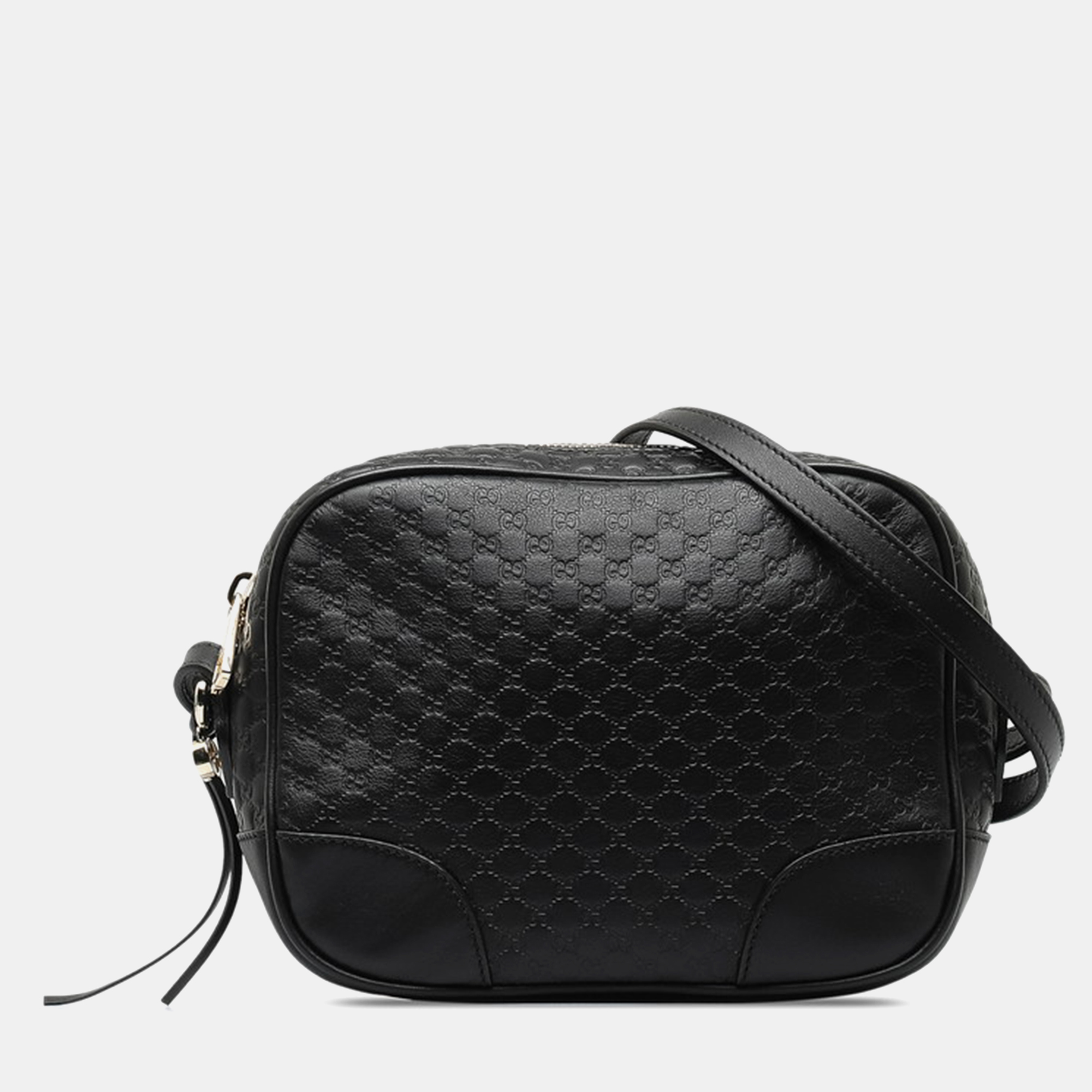 

Gucci Black Leather Microguccissima Camera Bag