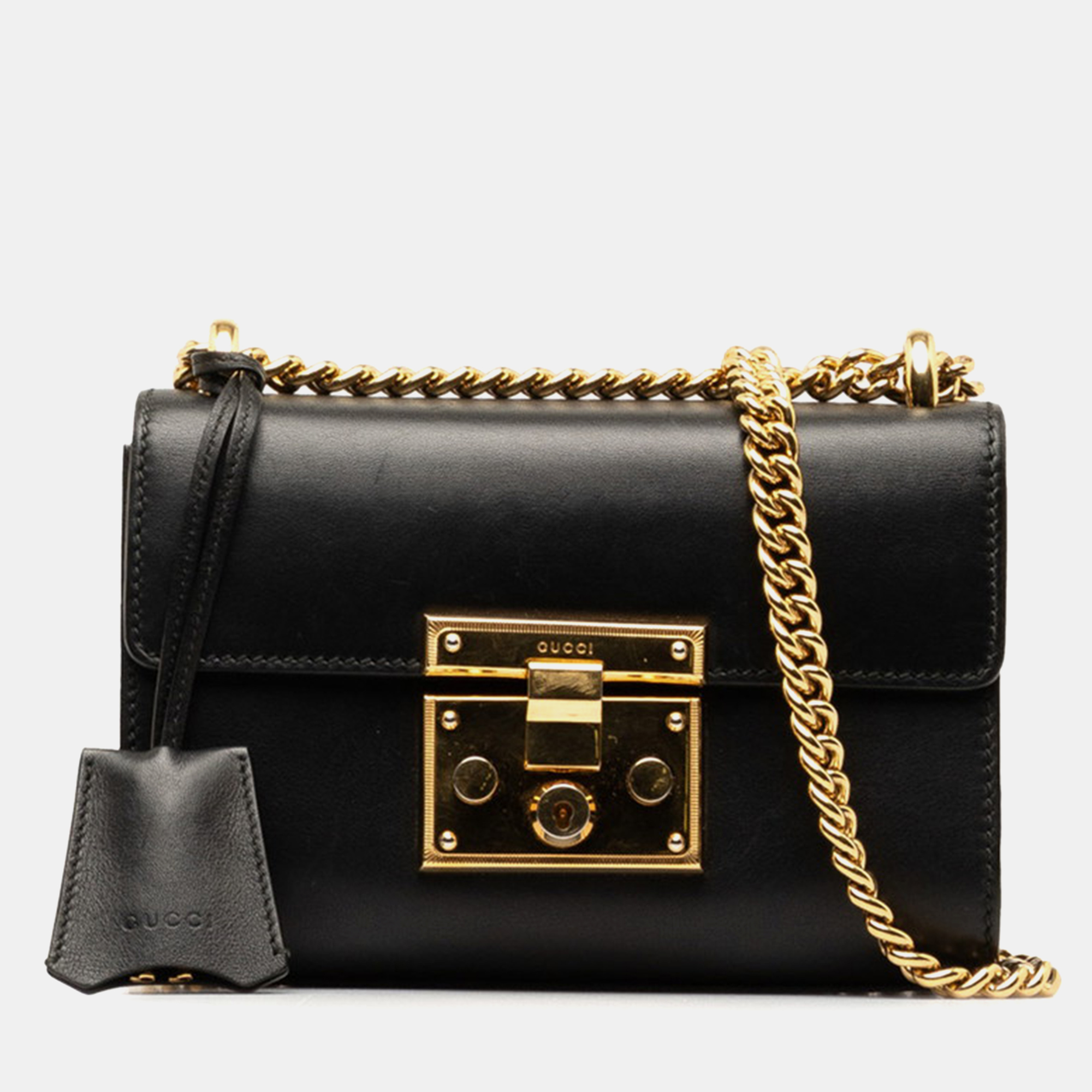 

Gucci Black Leather Mini Padlock Shoulder Bag