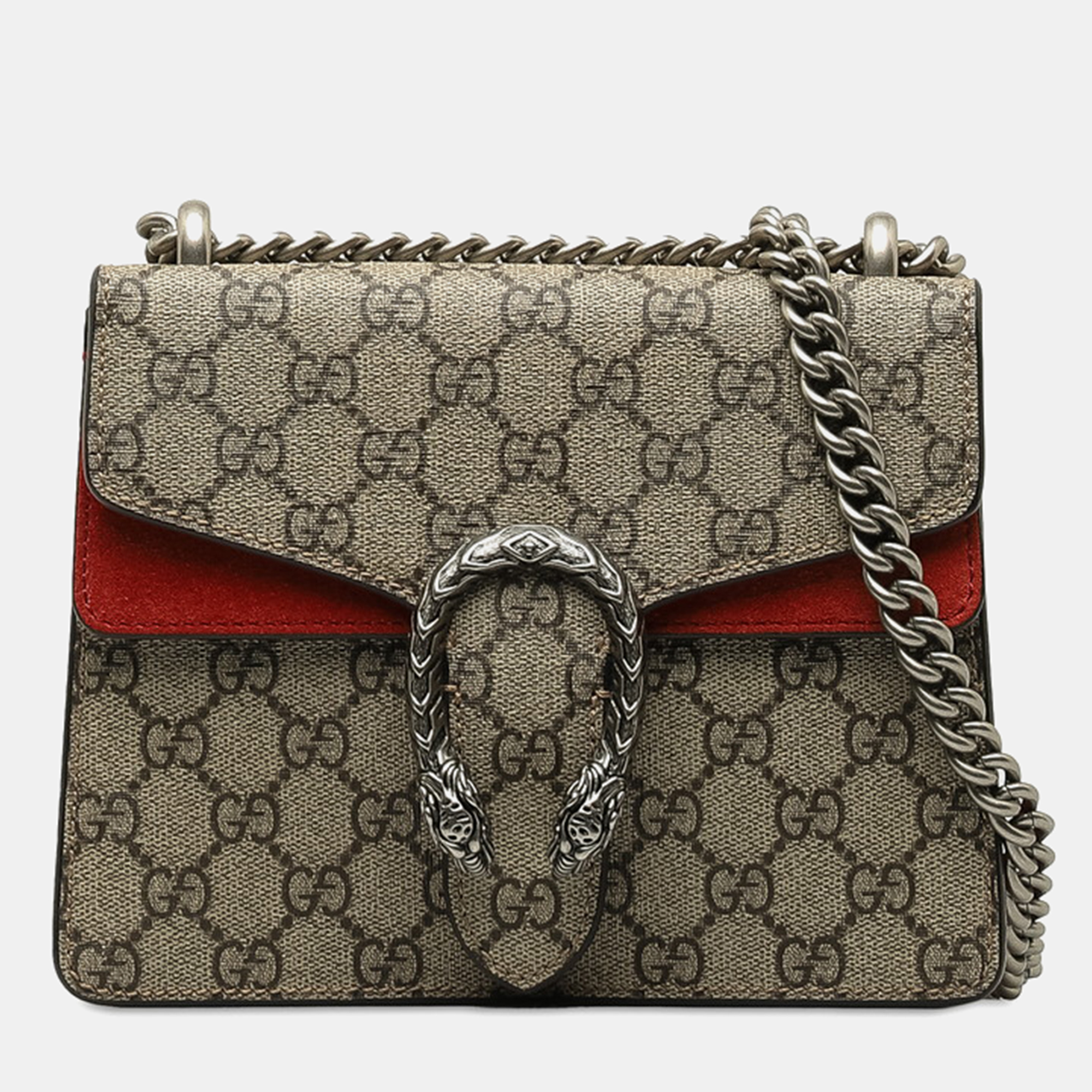 

Gucci Beige/Red GG Canvas Mini Dionysus Shoulder Bag