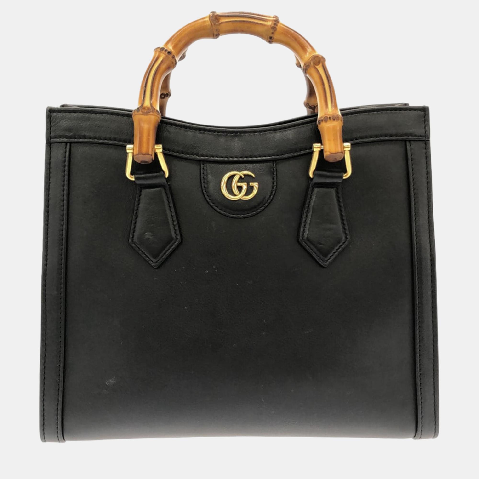 

Gucci Black Small Bamboo Diana Satchel