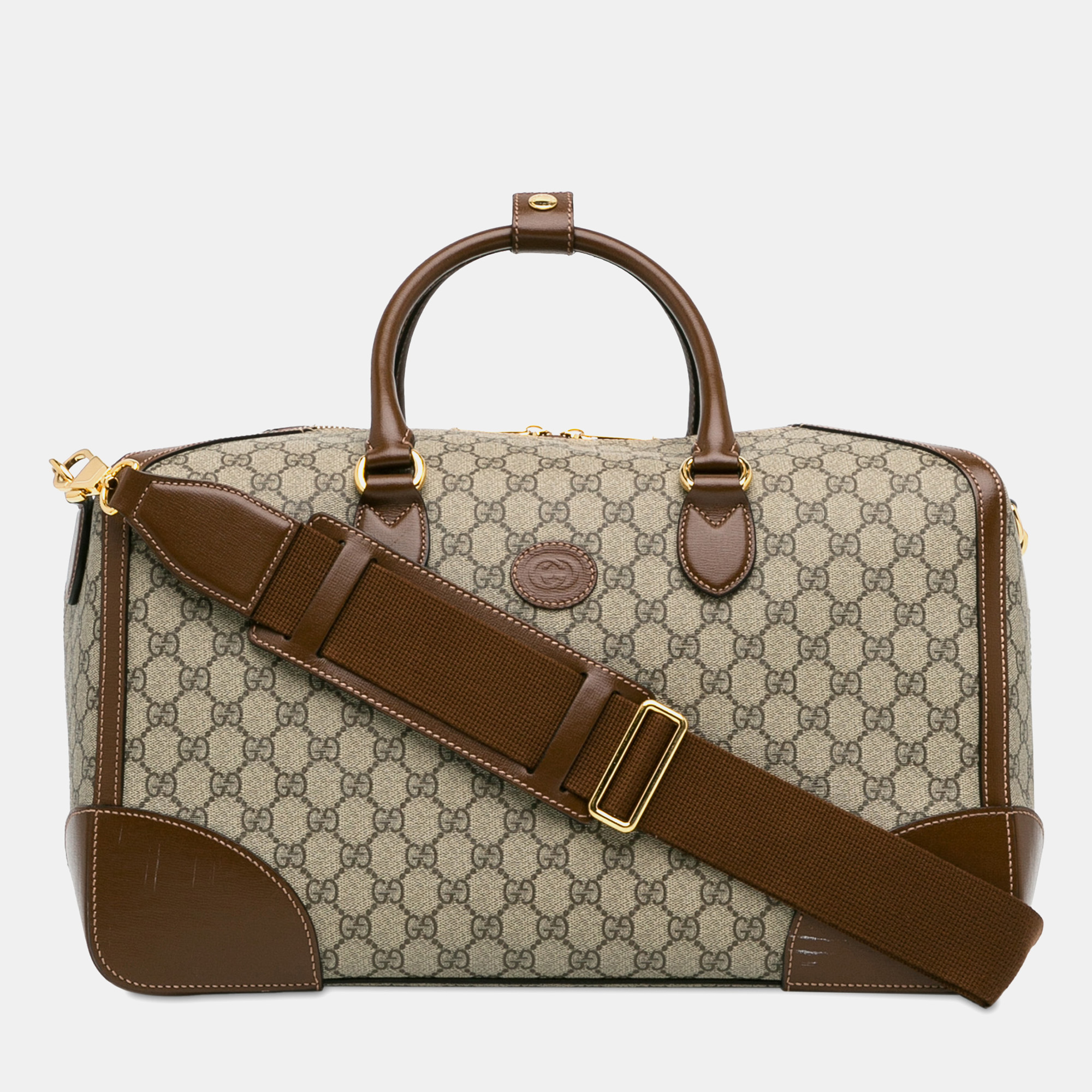 

Gucci GG Supreme Interlocking Gs Travel Bag, Brown