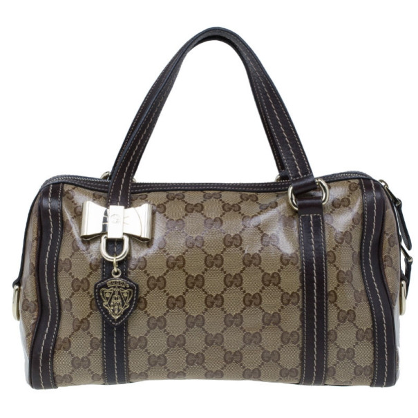 Pre Owned Gucci Guccissima Duchessa Medium Boston Bag