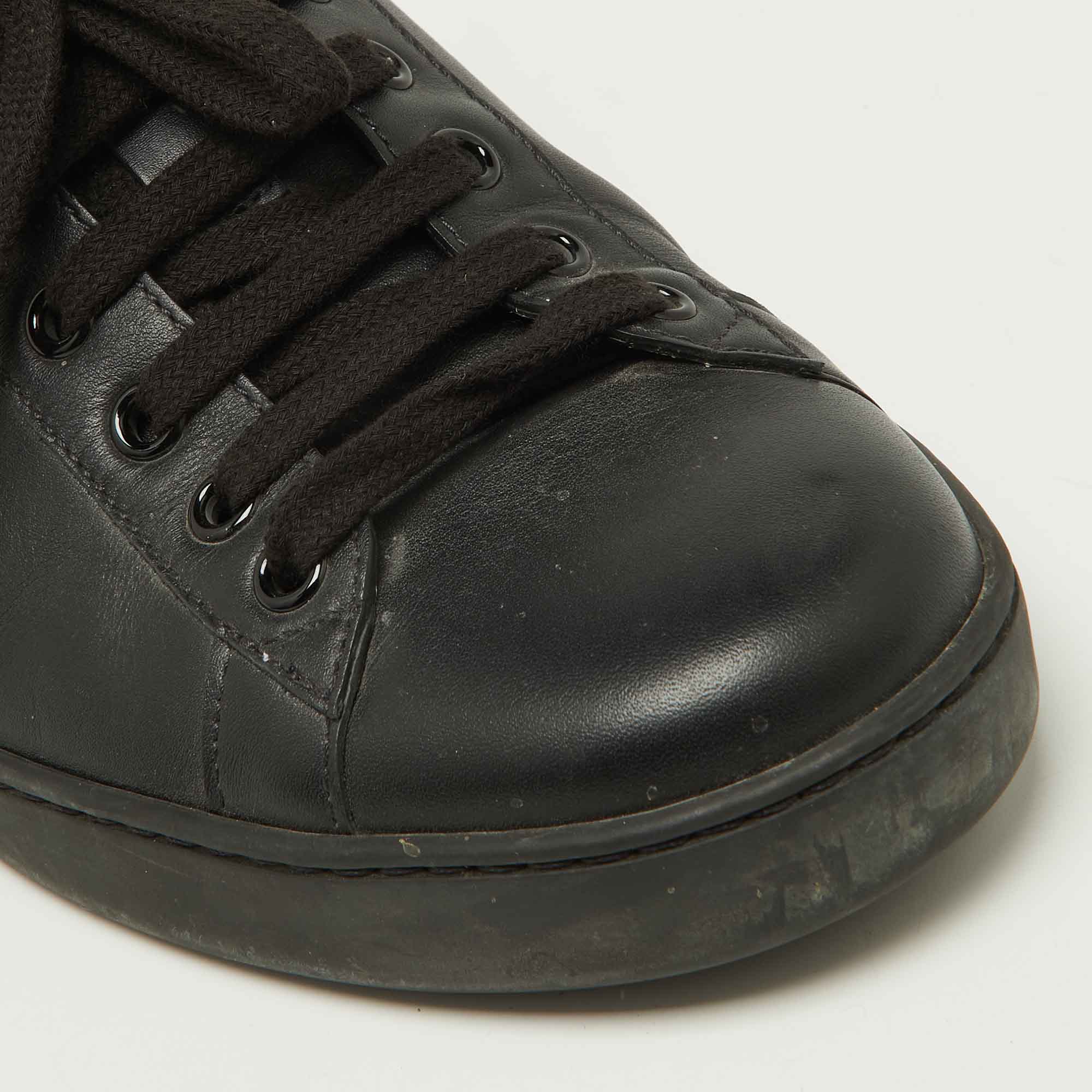 Gucci Tri Color Leather Low Top Sneakers Size 41.5 