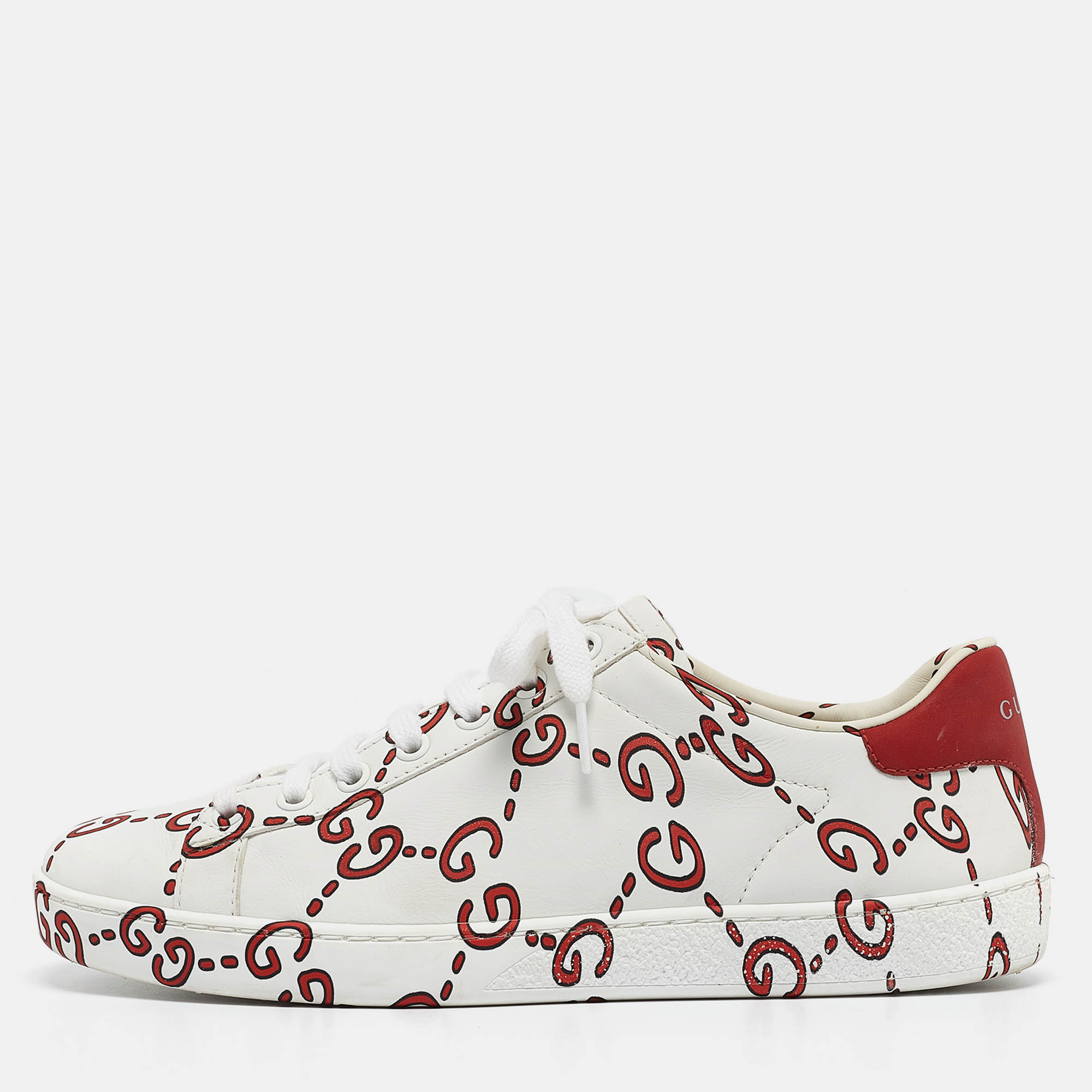 

Gucci Multicolor GG Ghost Leather Ace Sneakers Size