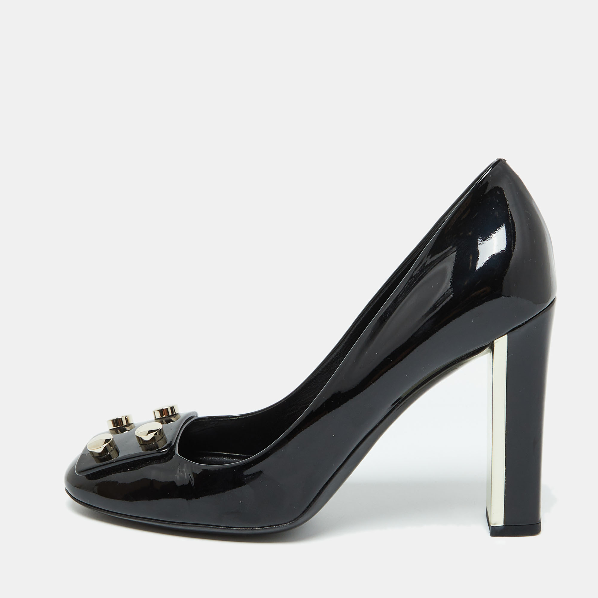 

Gucci Black Patent Leather Round Toe Lifford Pumps Size