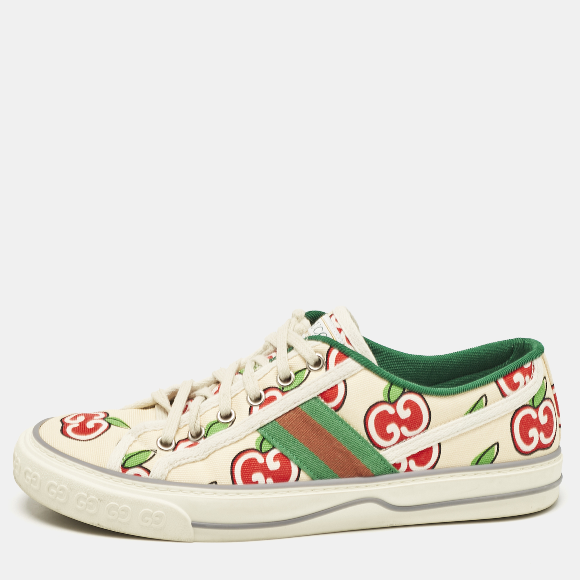 

Gucci Multicolor GG Apple Canvas Tennis 1977 Sneakers Size