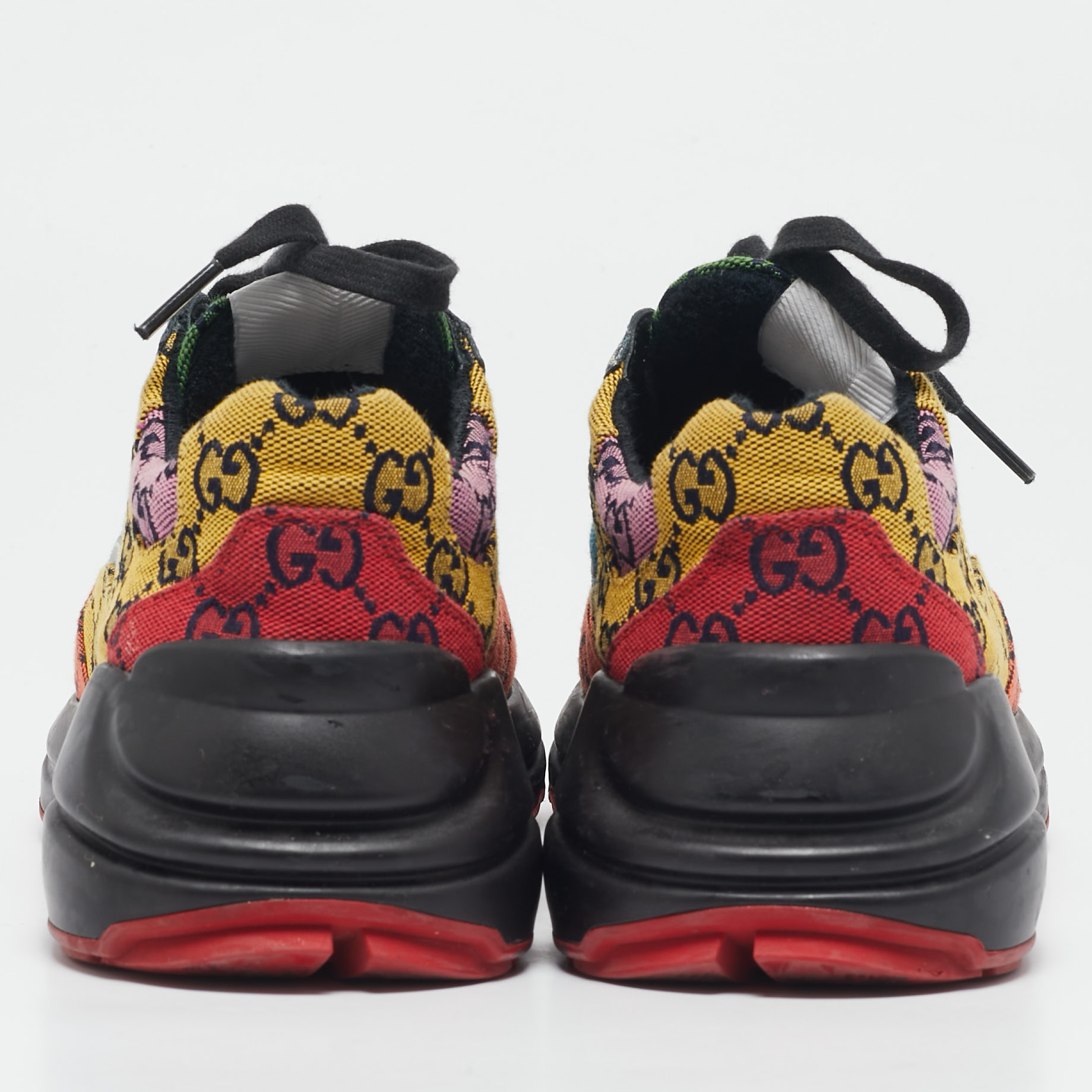 Gucci Multicolor GG Canvas Rhyton Sneakers Size 36 