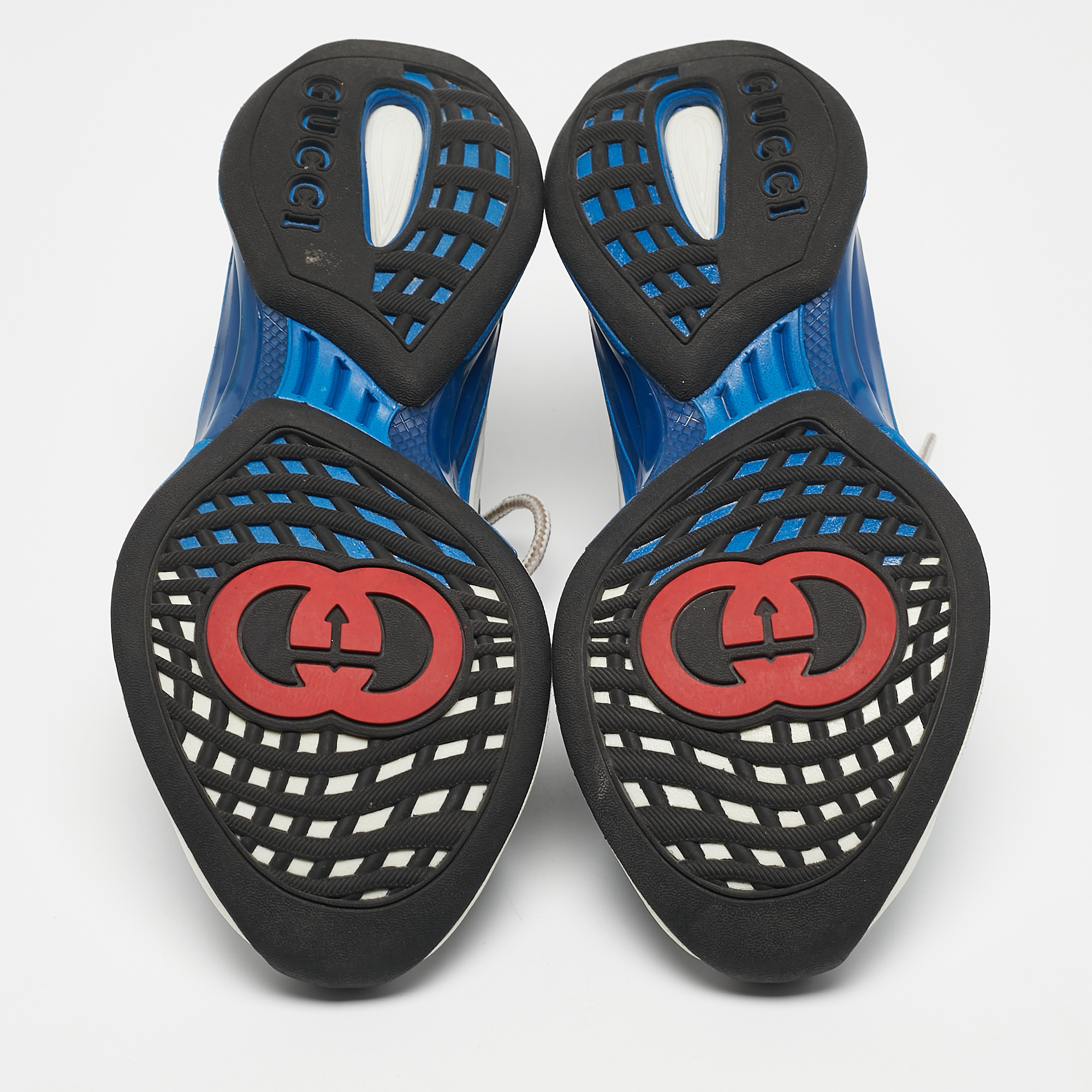 Gucci Multicolor Fabric and Rubber Lace Up Sneakers Size 36 