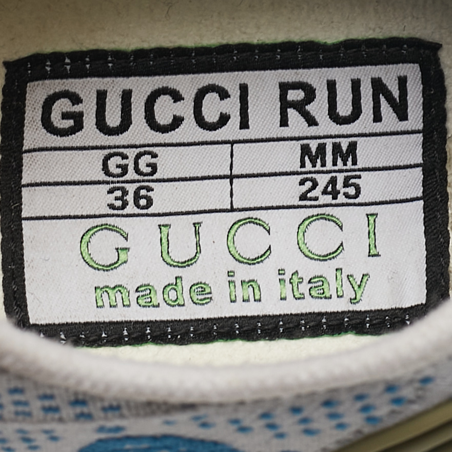 Gucci Multicolor Fabric and Rubber Lace Up Sneakers Size 36 