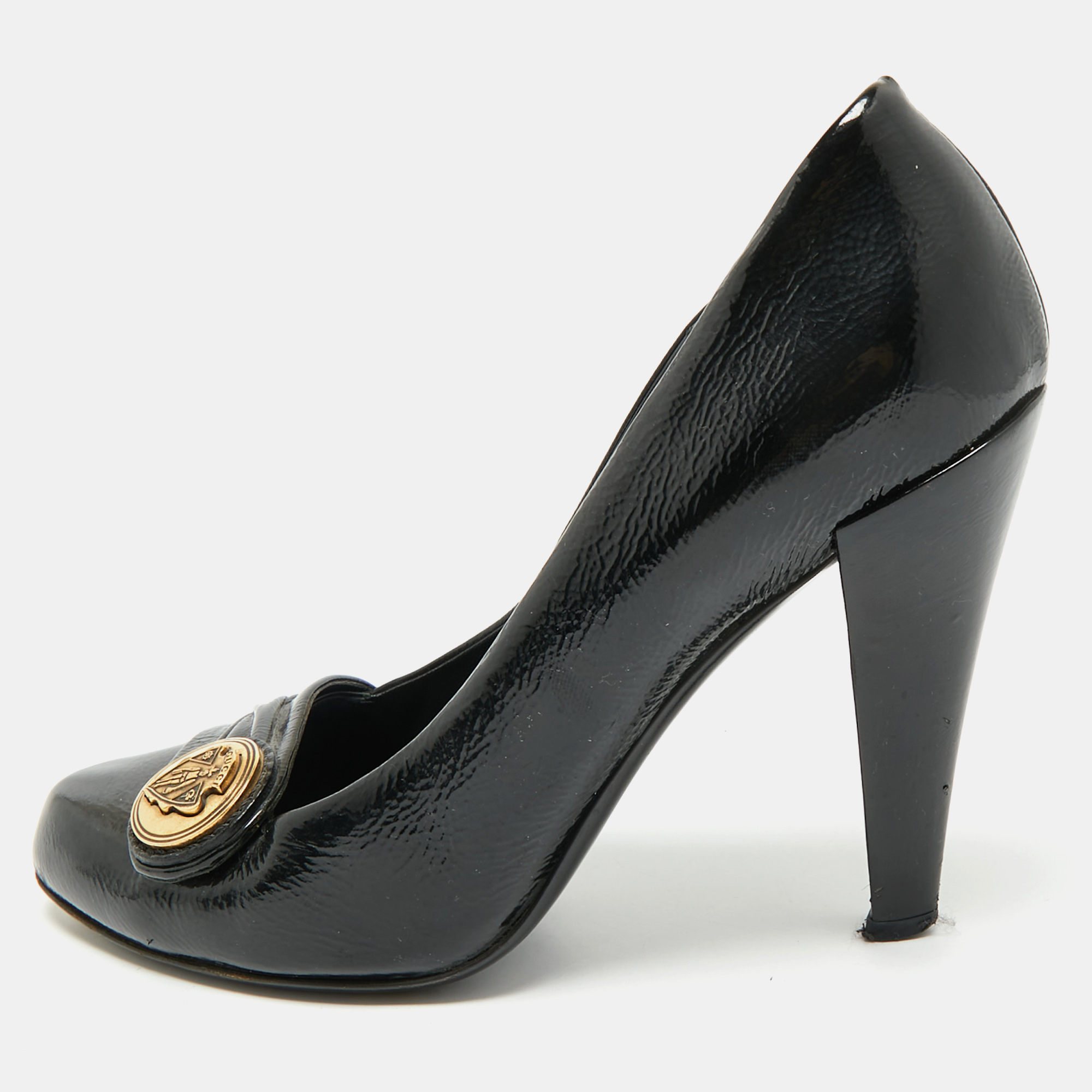 

Gucci Black Patent Leather Hysteria Pumps Size