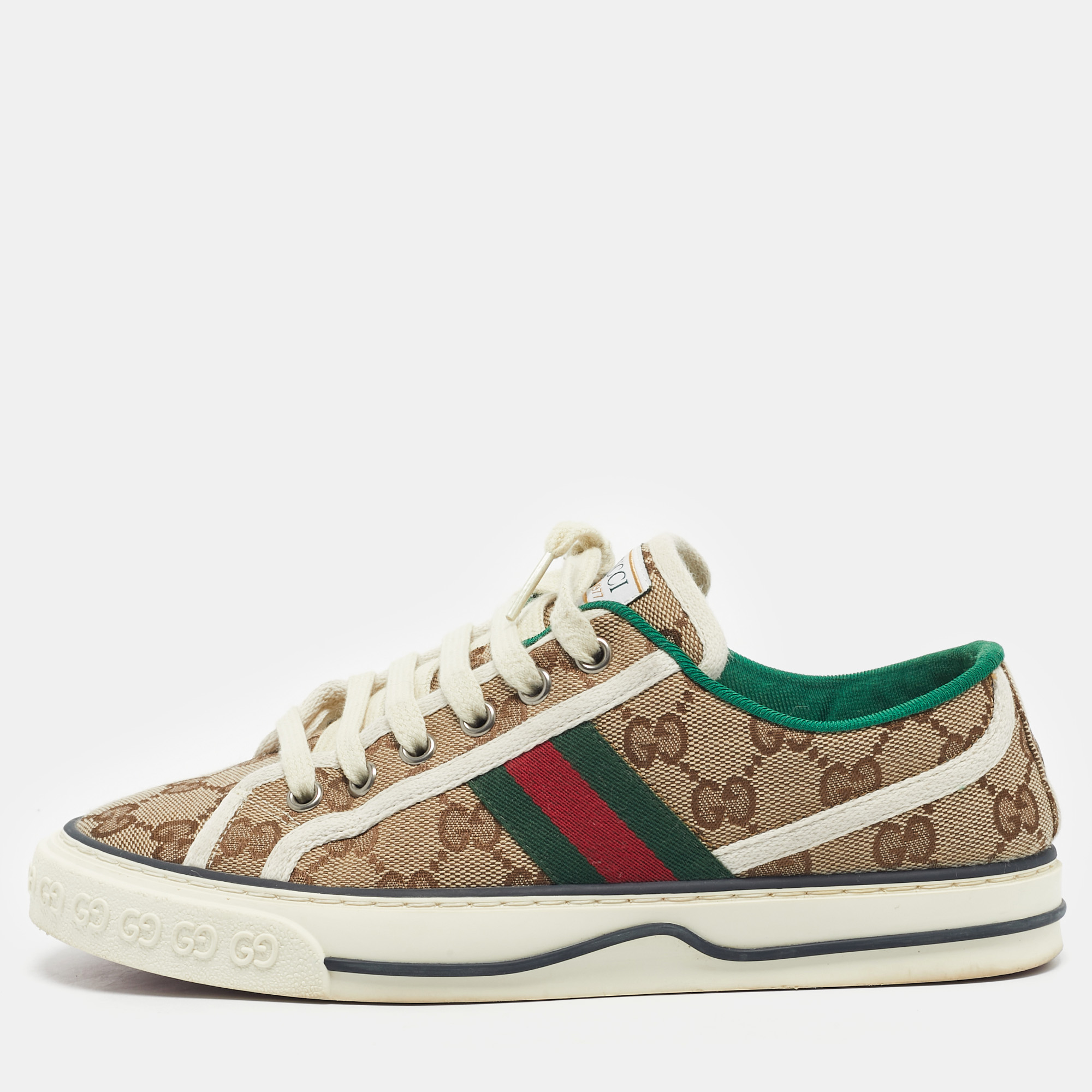 

Gucci Beige GG Canvas Tennis 1977 Sneakers Size