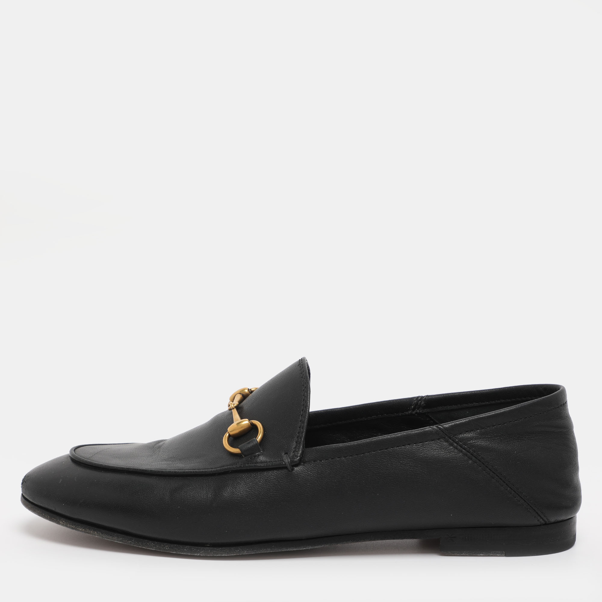

Gucci Black Leather Jordaan Loafers Size 38