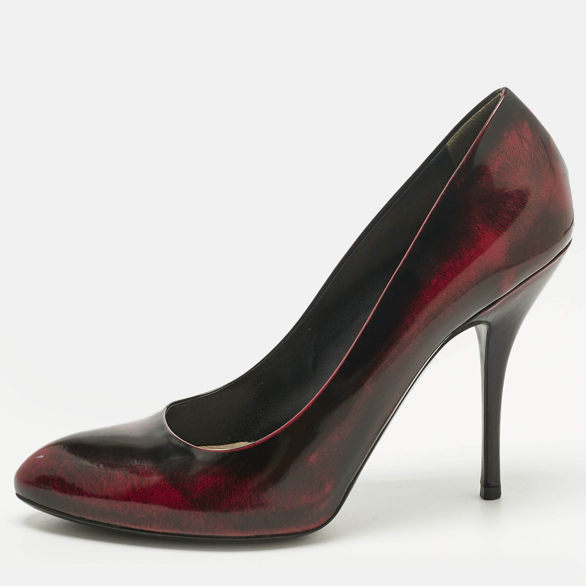 

Gucci Two Tone Leather Pointed Toe Pumps Size 40.5, Red