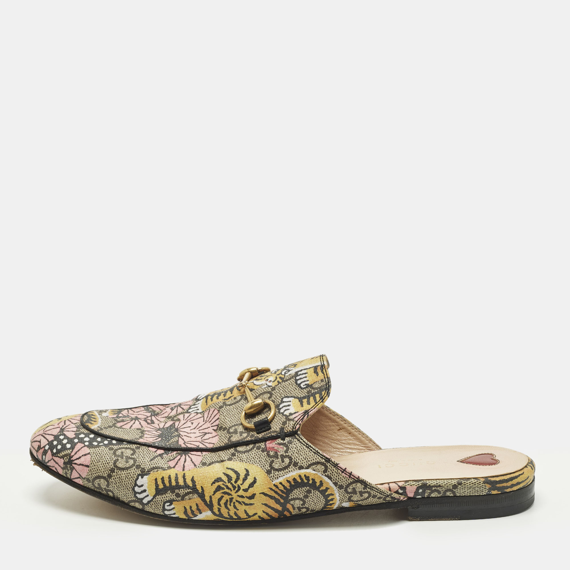 

Gucci Princetown Size  Multicolor Coated Canvas Mules