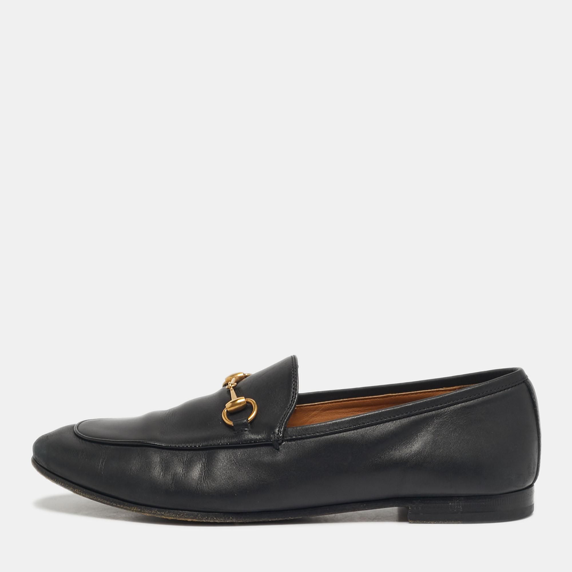 

Gucci Jordaan Size  Black Leather Loafers