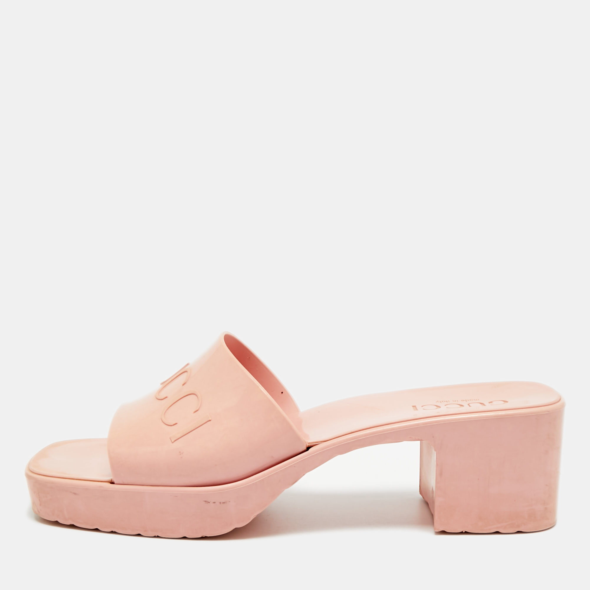 

Gucci Size  Pink Rubber Slide Sandals