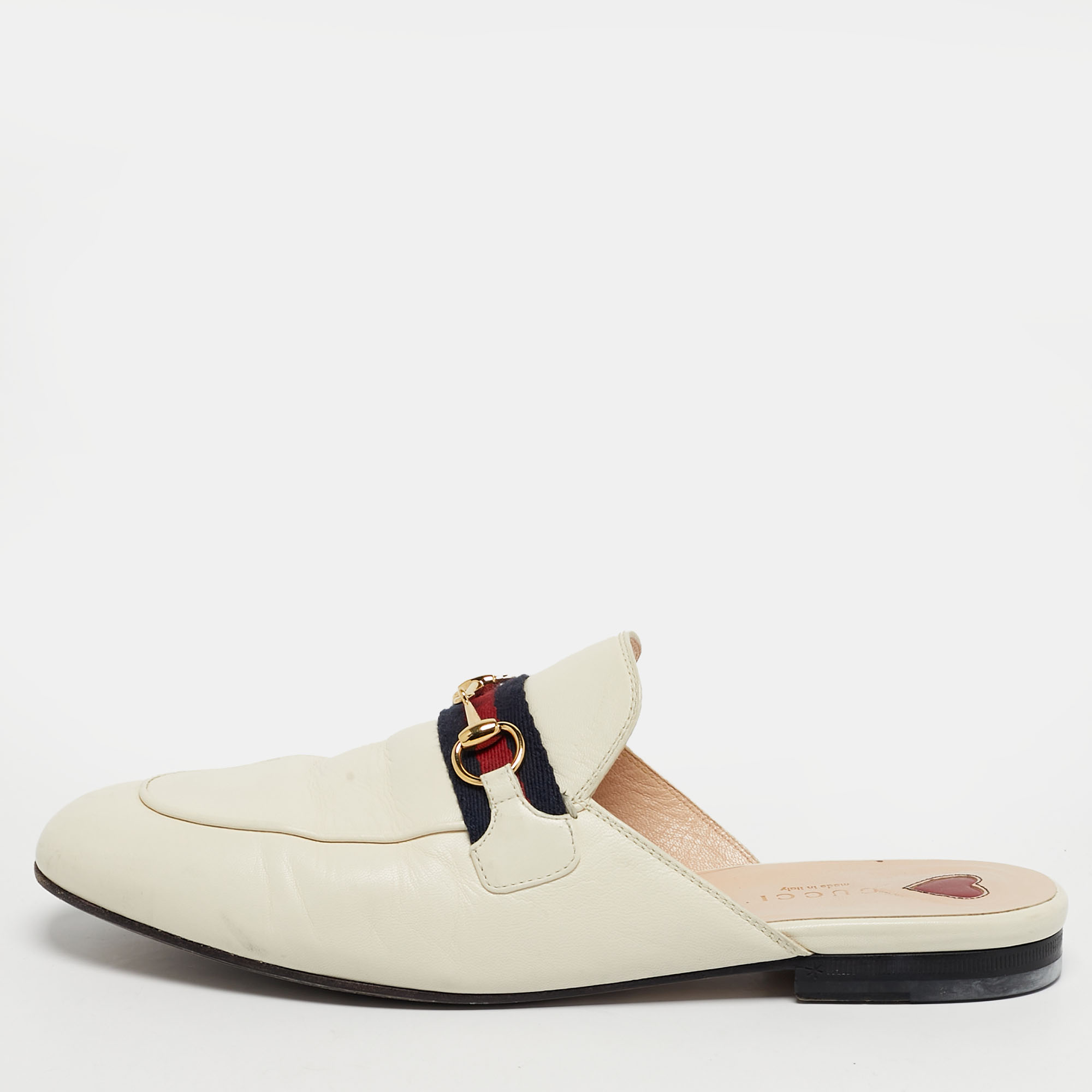 

Gucci Princetown Size  Cream Leather Mules