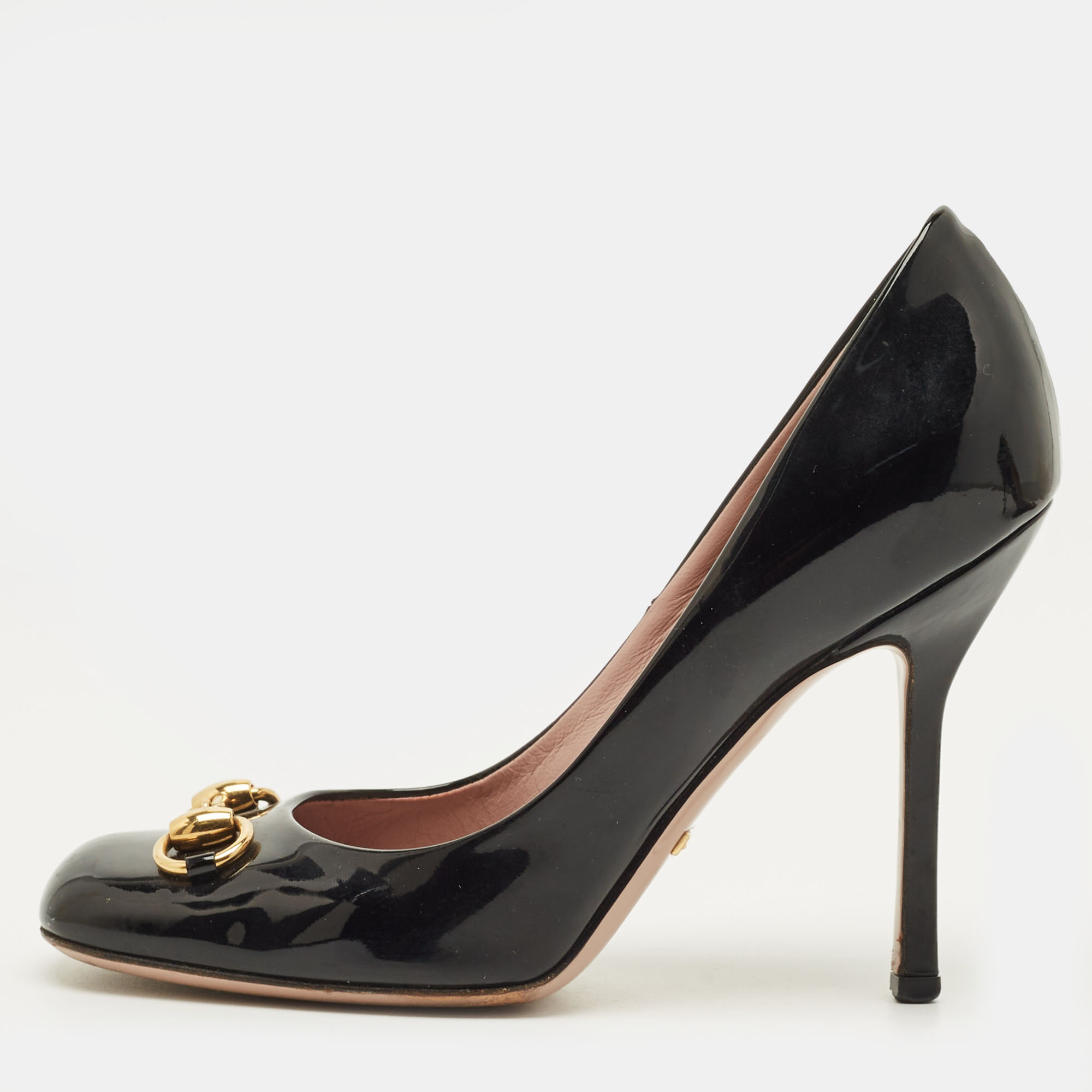 

Gucci Jolene Size  Black Patent Leather Pumps