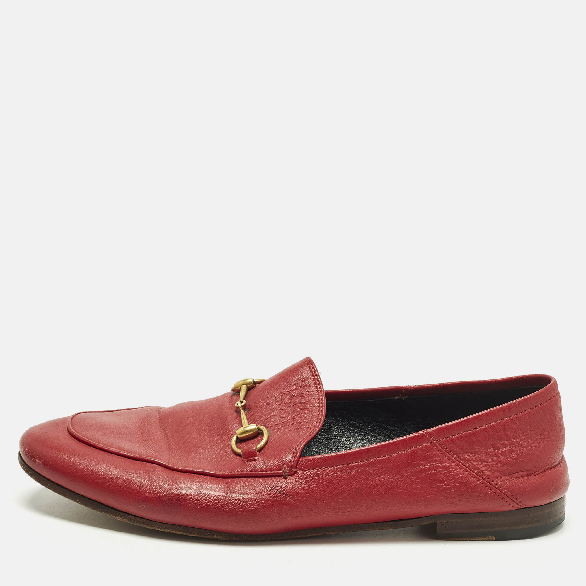 

Gucci Jordaan Size  Red Leather Horsebit Loafers
