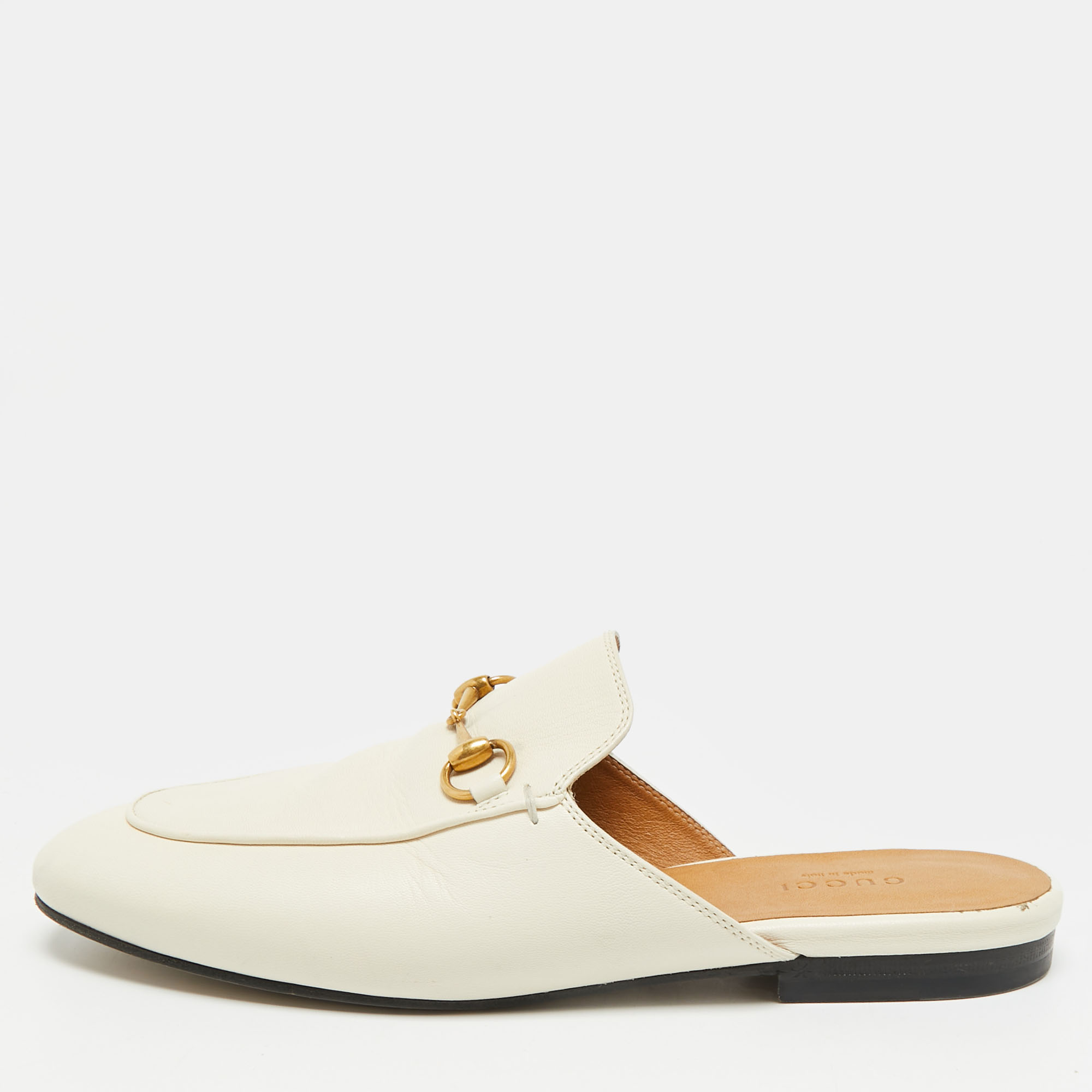 

Gucci Princetown Size  Cream Leather Mules