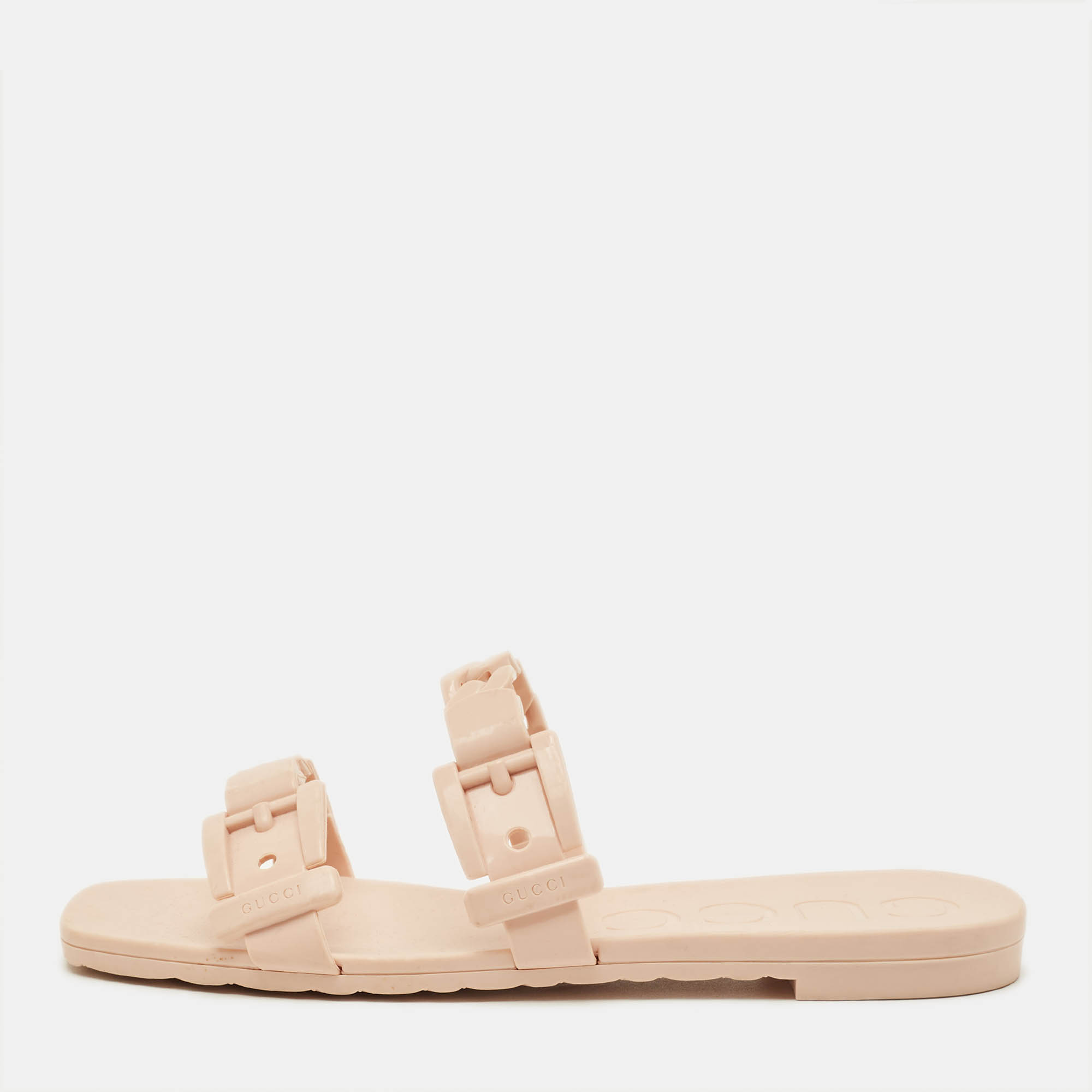

Gucci Size  Beige Rubber Flat Slides