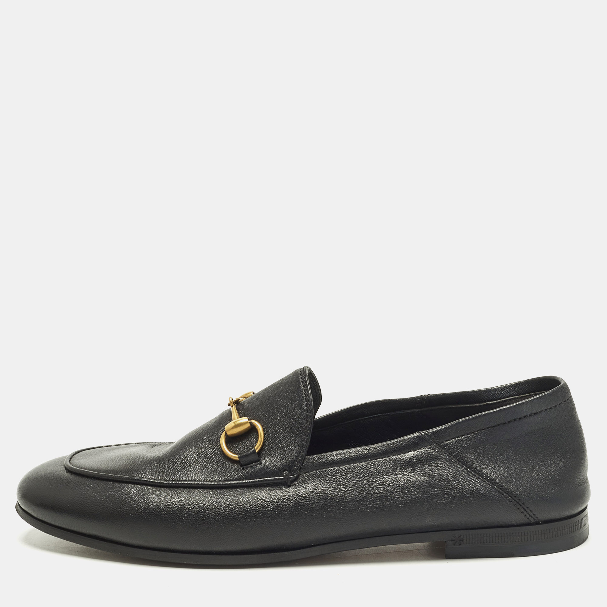 

Gucci Brixton Size Black Leather Slip On Loafers