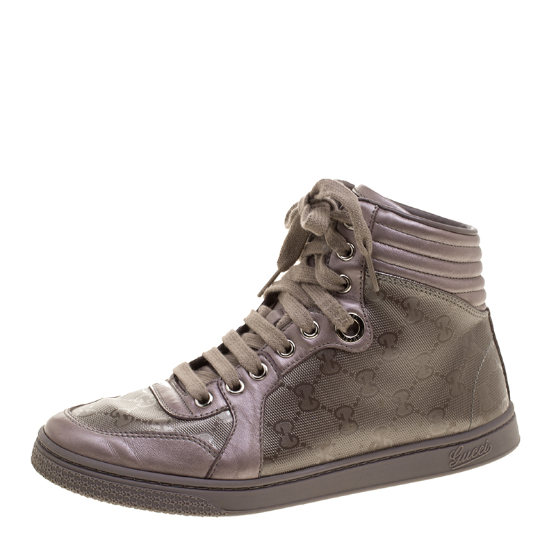 Gucci Lilac GG Imprime Canvas Coda High 