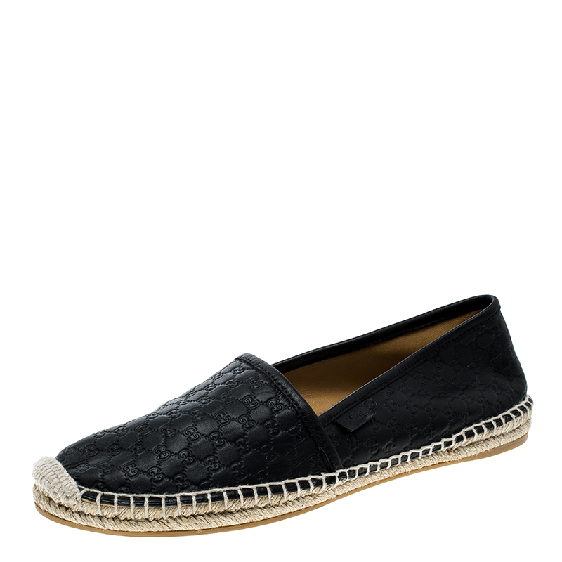 Gucci Black Microguccissima Leather Espadrilles Size 39.5 Gucci | The ...