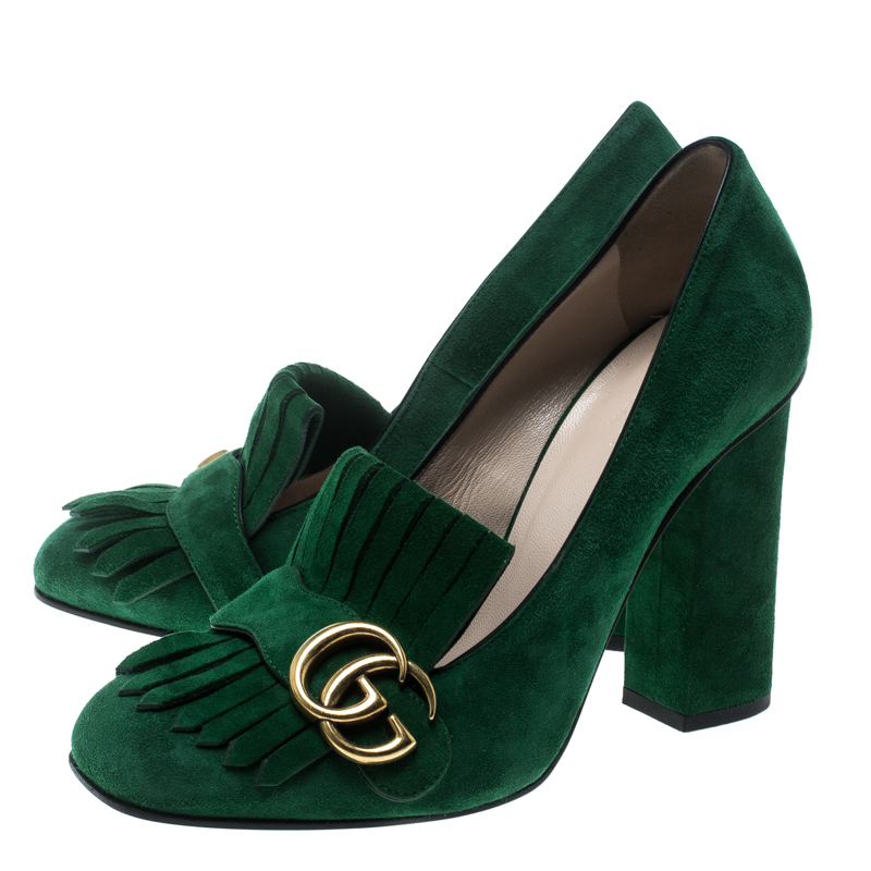 gucci emerald green heels