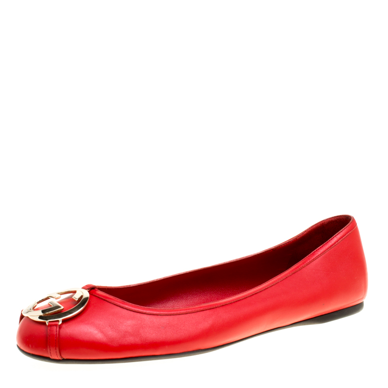 gucci red flats