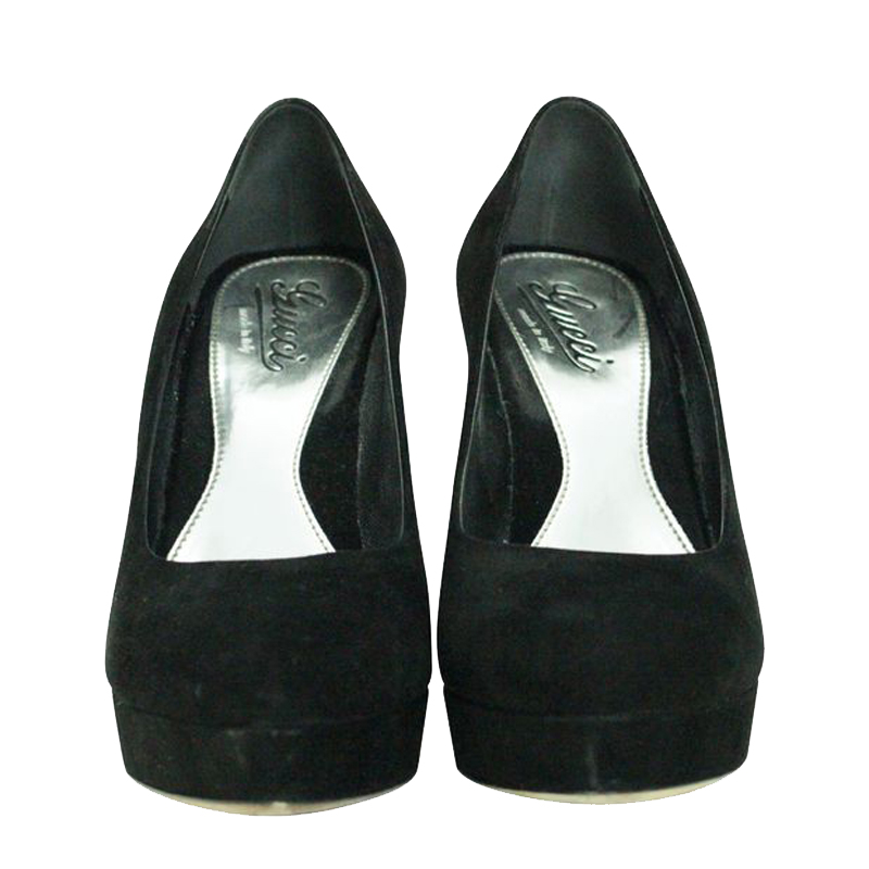 

Gucci Black Suede Platform Pumps Size