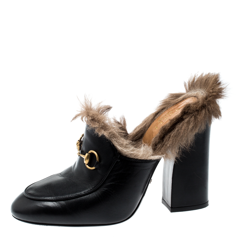 gucci fur dress shoes